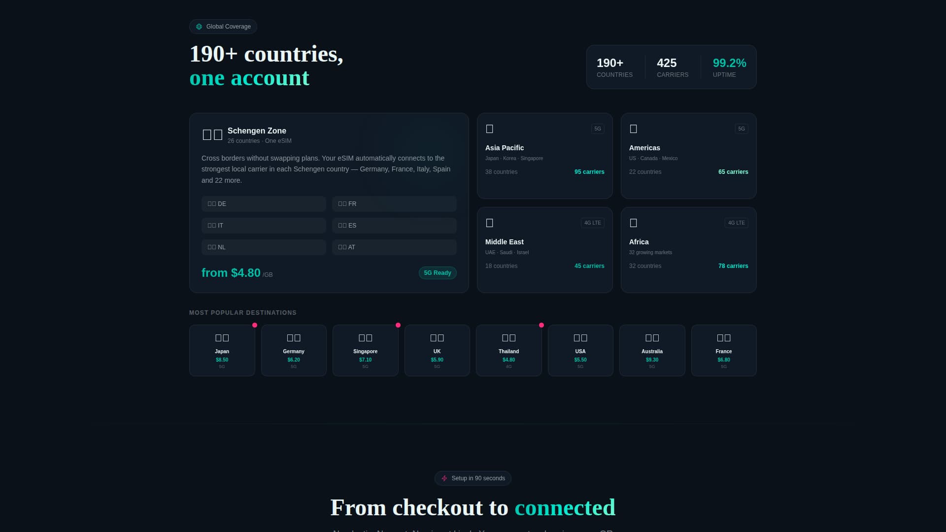 Roam - Instant eSIM Landing Page Template