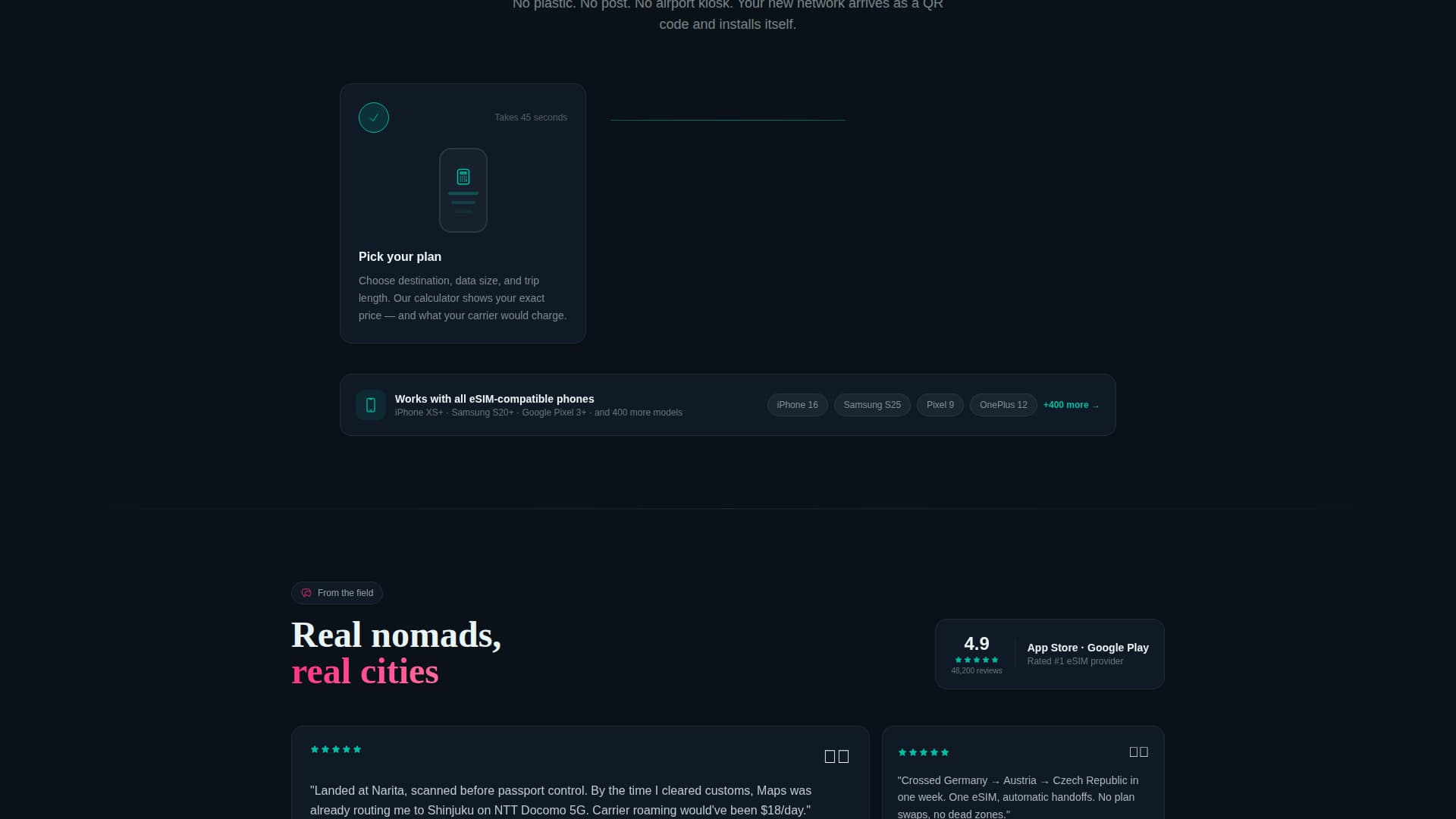 Roam - Instant eSIM Landing Page Template