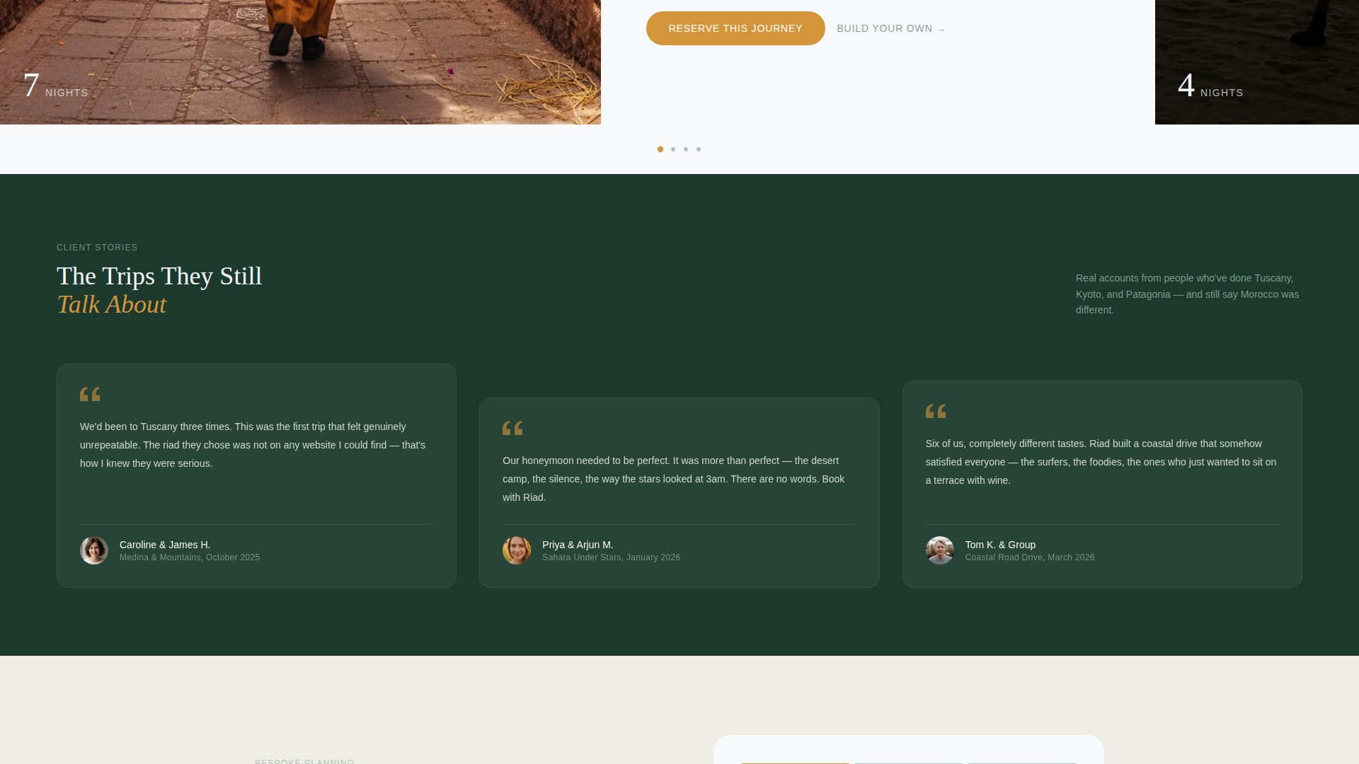 Riad - Luxe Morocco Landing Page Template