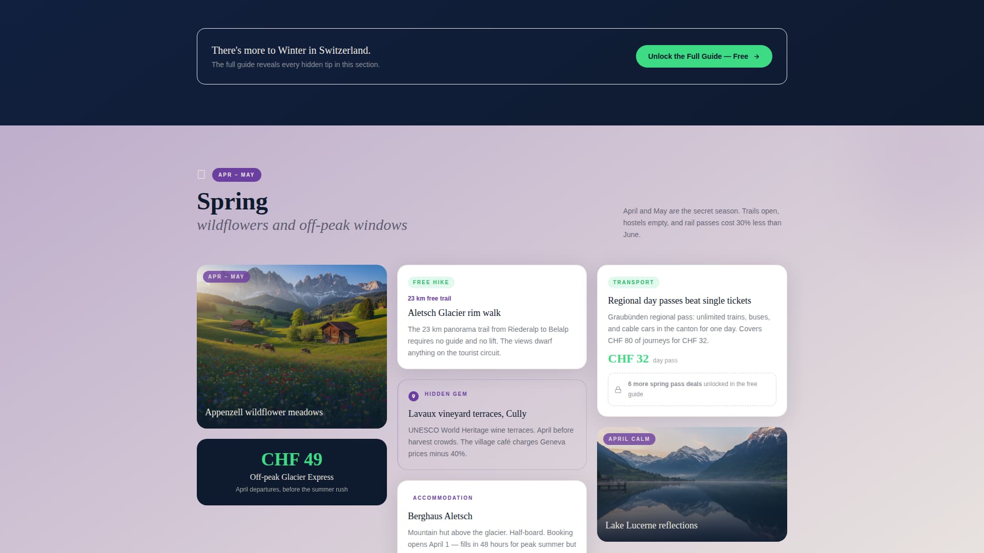 Traverse - Budget Switzerland Landing Page Template