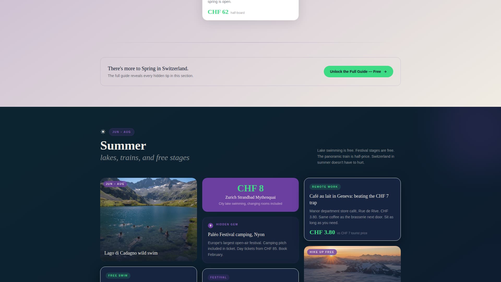 Traverse - Budget Switzerland Landing Page Template