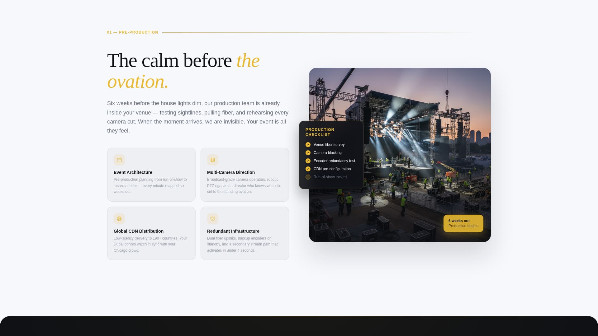 Corporate Event Live Streaming Services Website Template