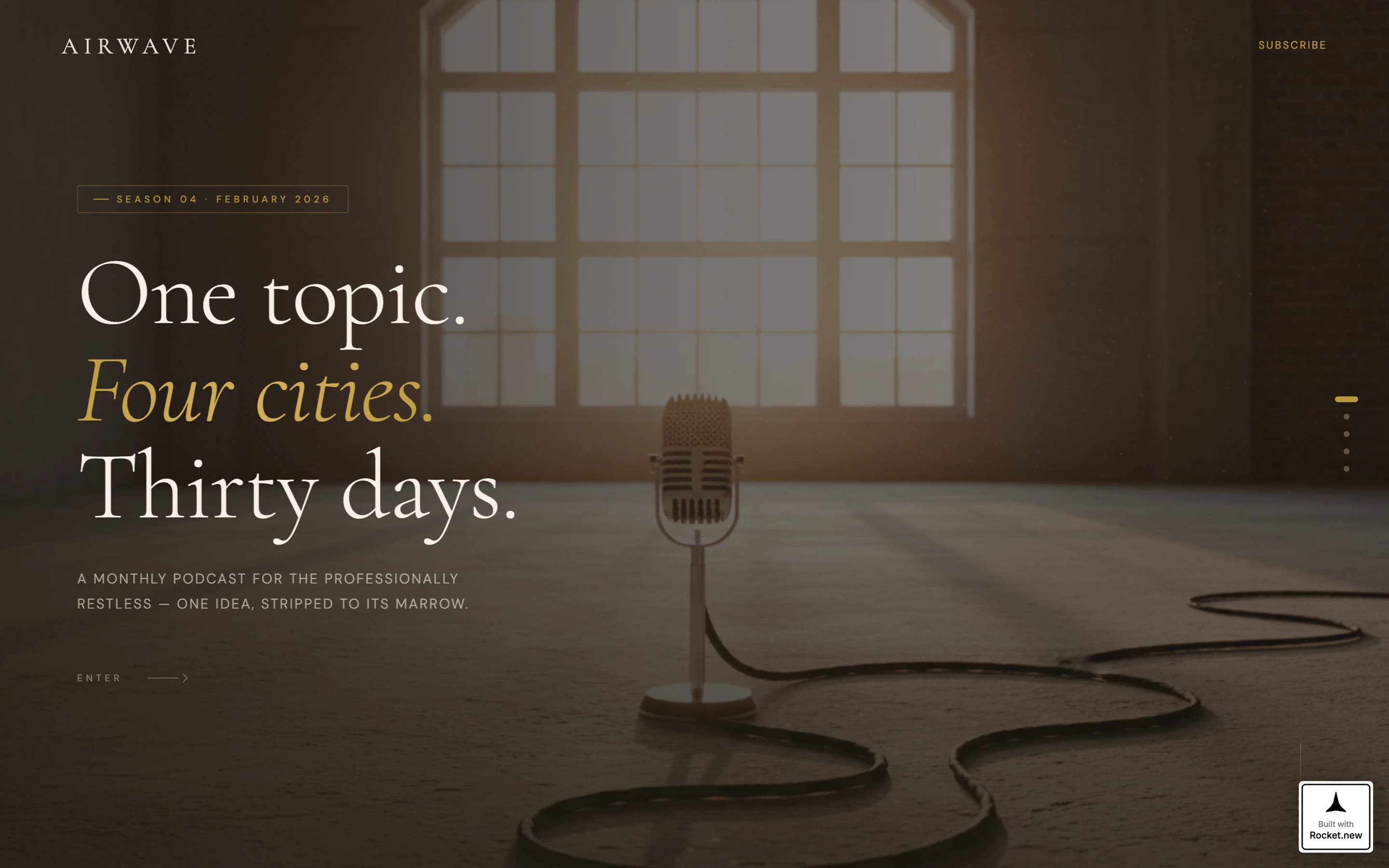 Airwave - Immersive Podcasting Landing Page Template