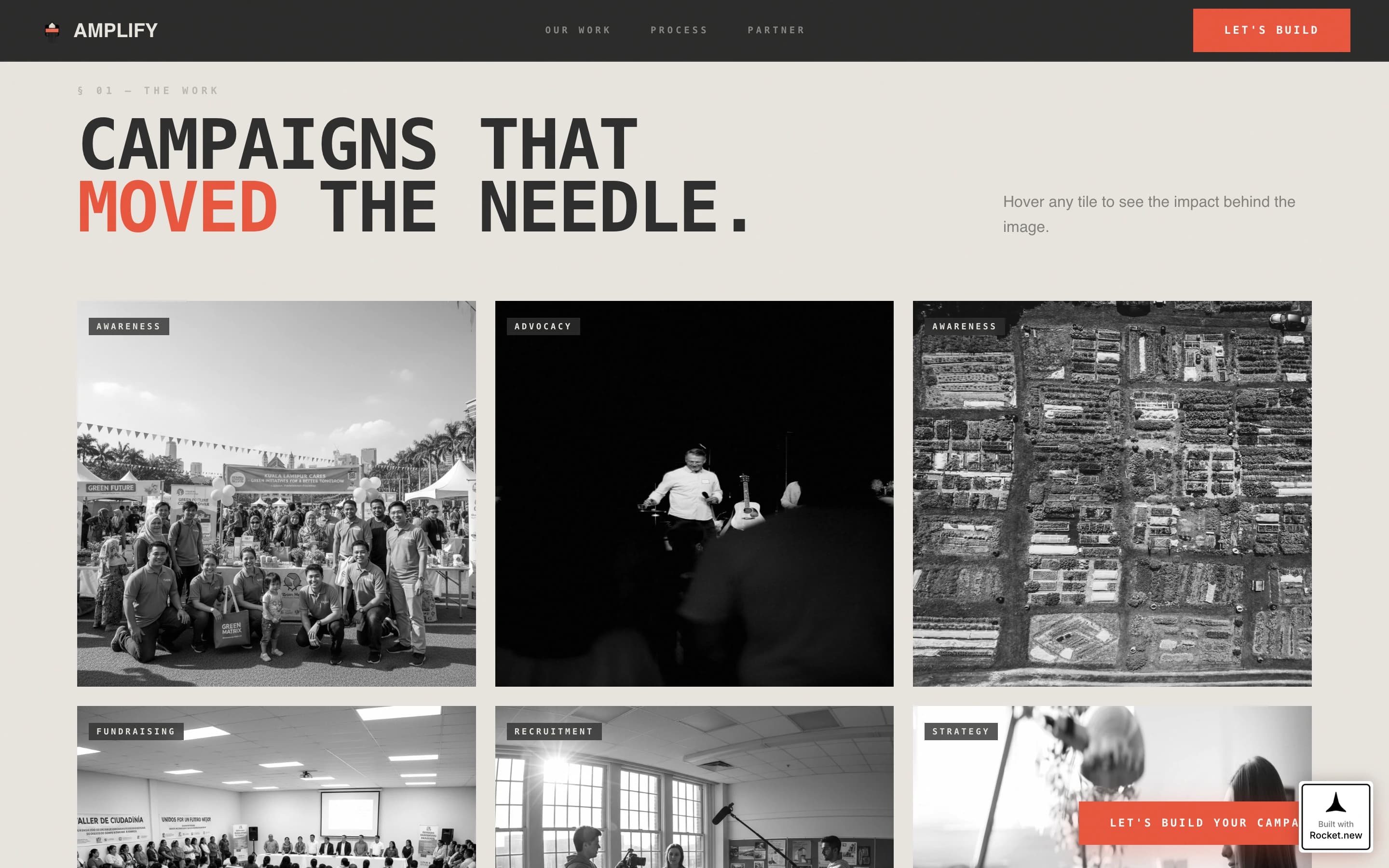 Amplify - Bold Nonprofit Landing Page Template