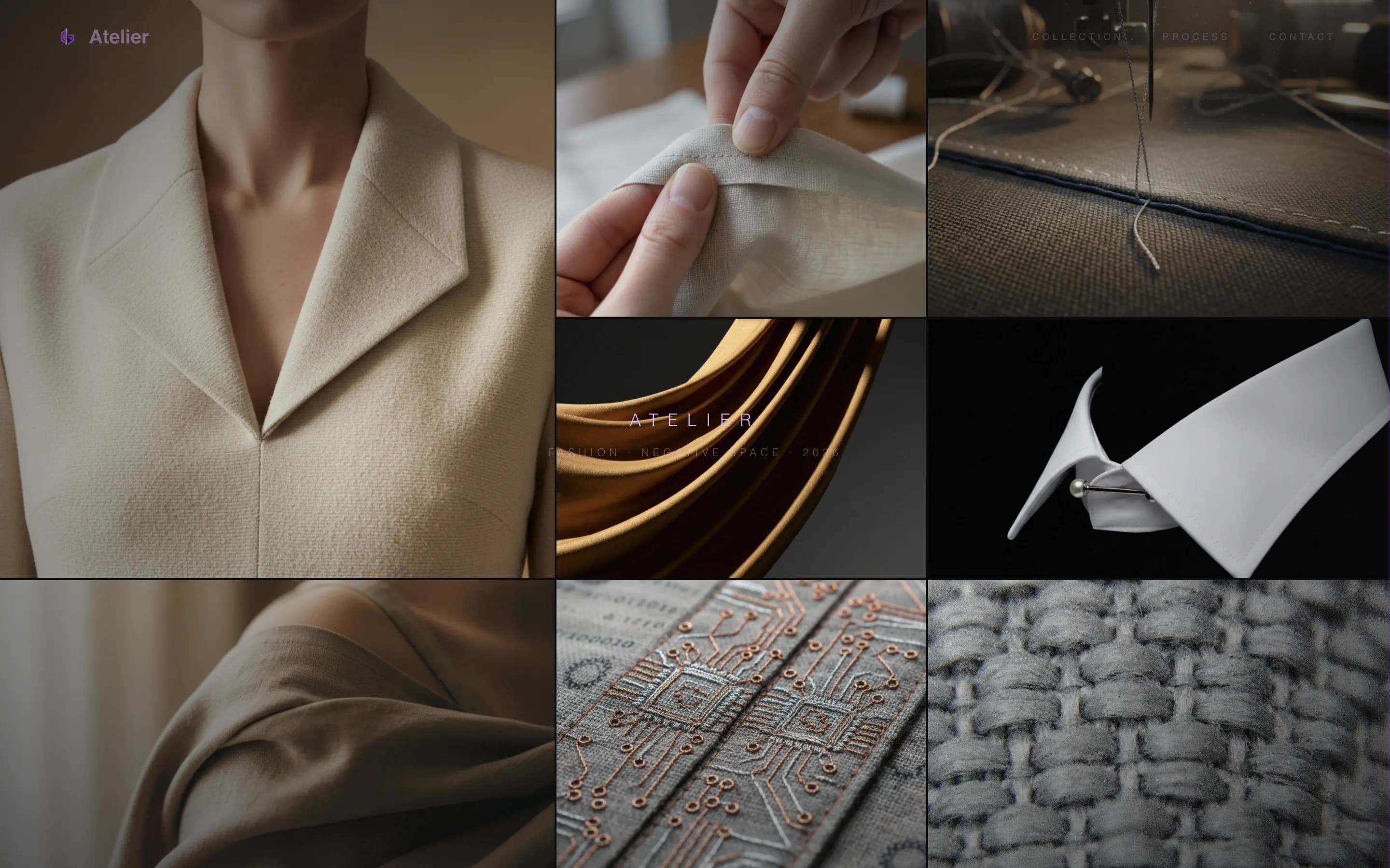 Atelier - Cinematic Fashion Landing Page Template
