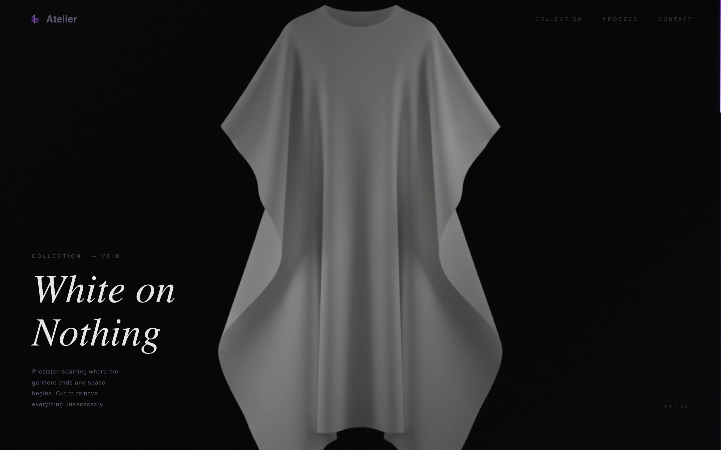 Atelier - Cinematic Fashion Landing Page Template
