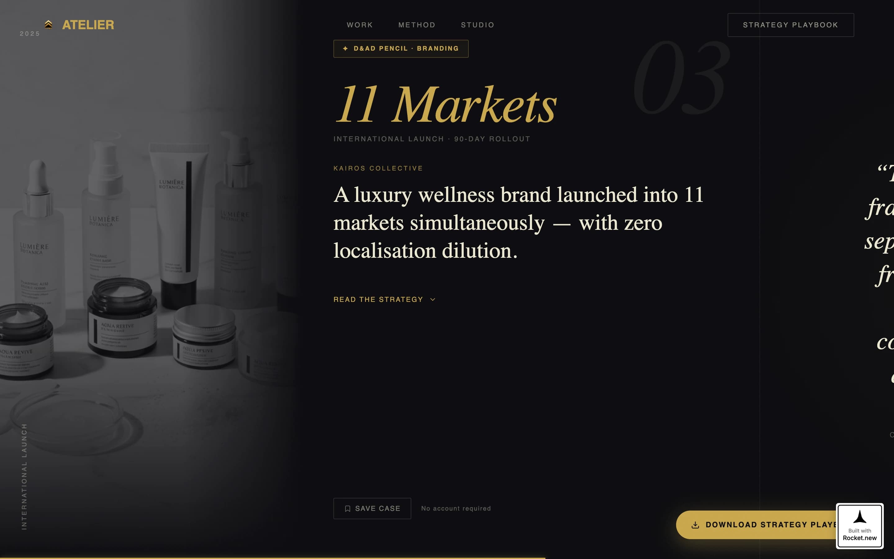 Atelier - Prestigious Brandstrategist Landing Page Template