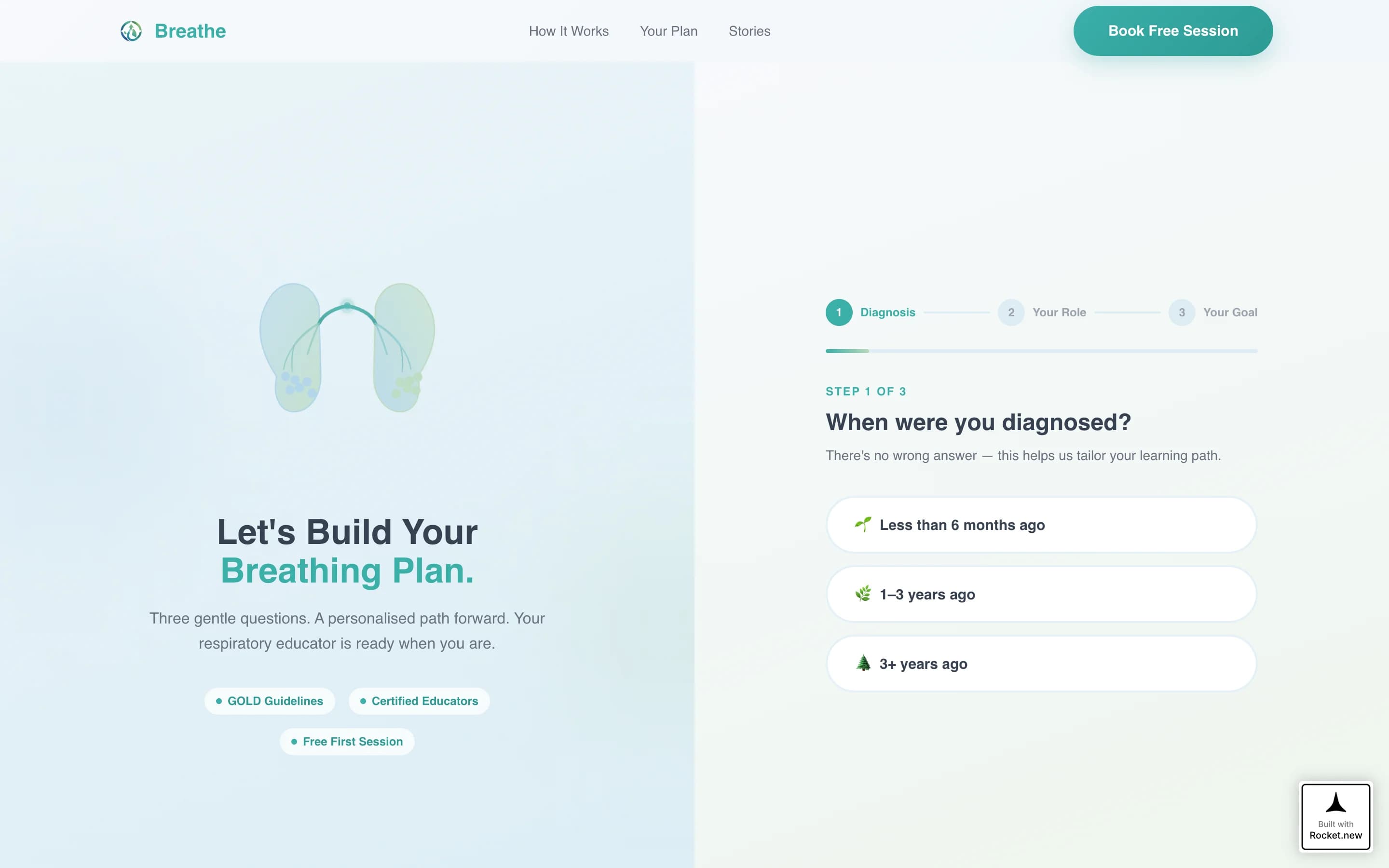 Breathe - Calming Copd Landing Page Template