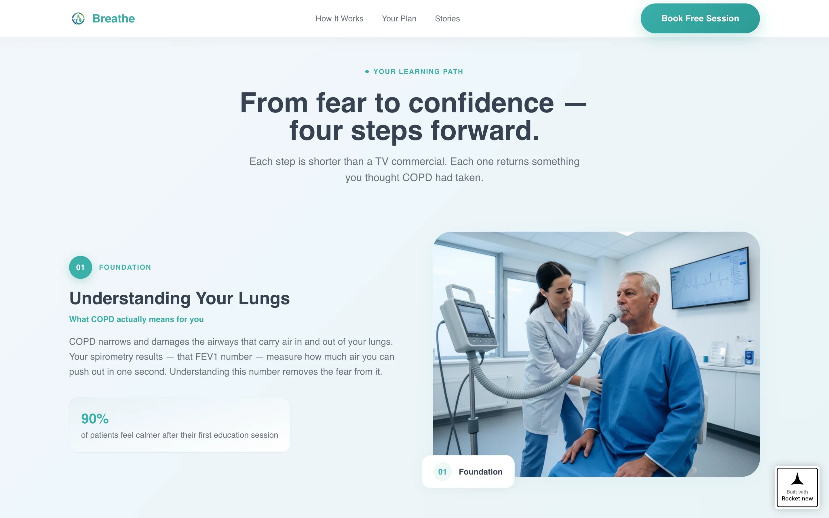 Breathe - Calming Copd Landing Page Template