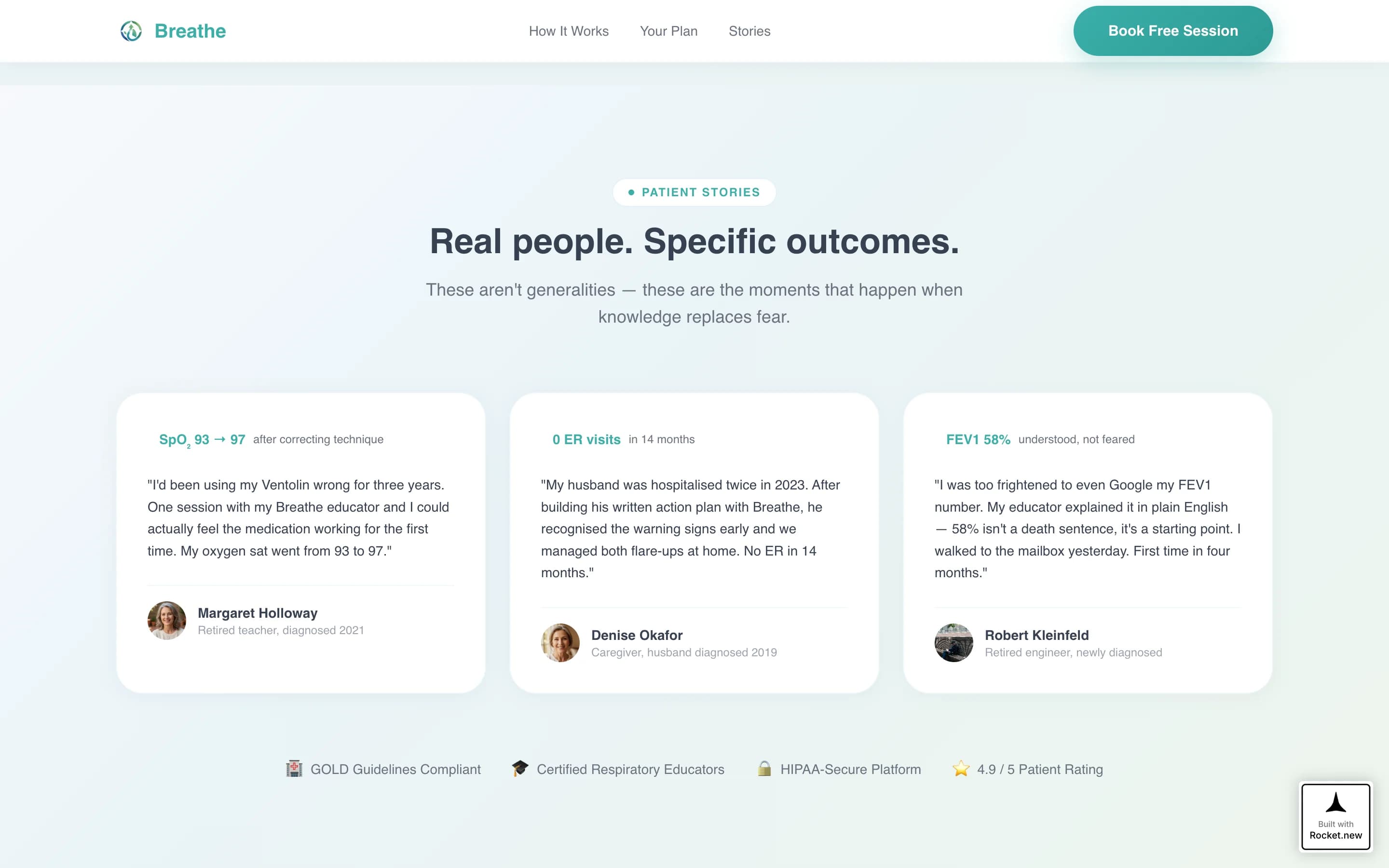 Breathe - Calming Copd Landing Page Template