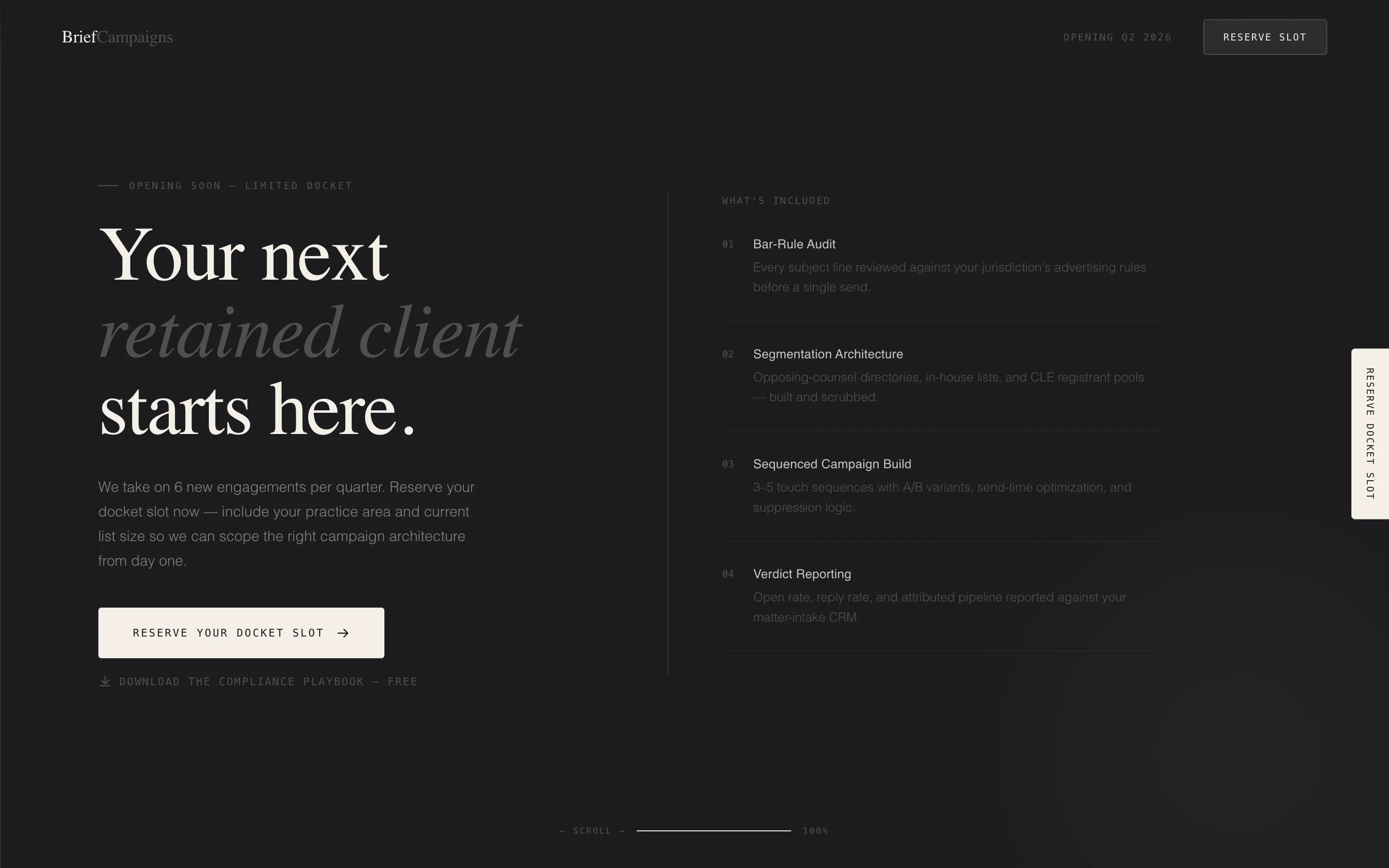 Elevate — Strategic Legal Marketing Landing Page Template