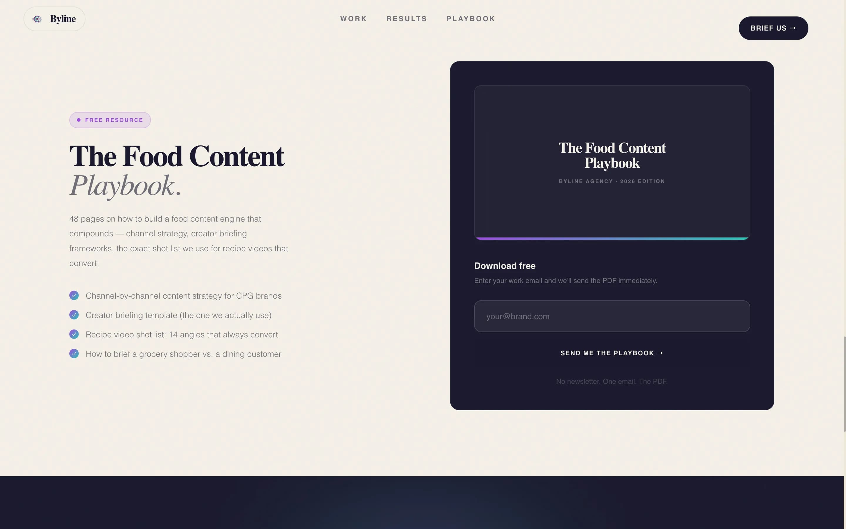Appetite — Culinary Content Agency Landing Page Template
