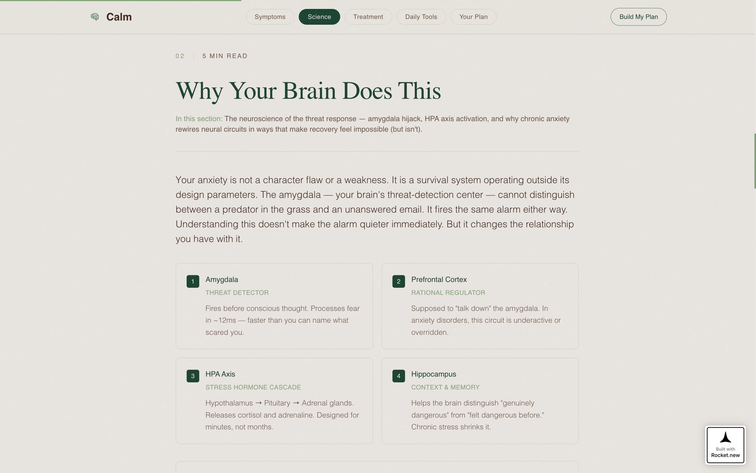 Calm - Trusted Anxietyeducation Landing Page Template