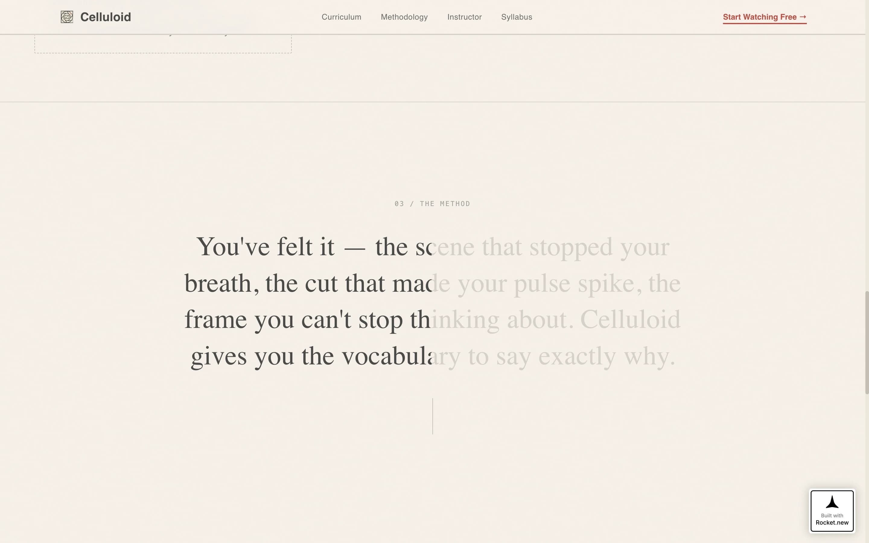 Celluloid — Authoritative Movie Studies Landing Page Template