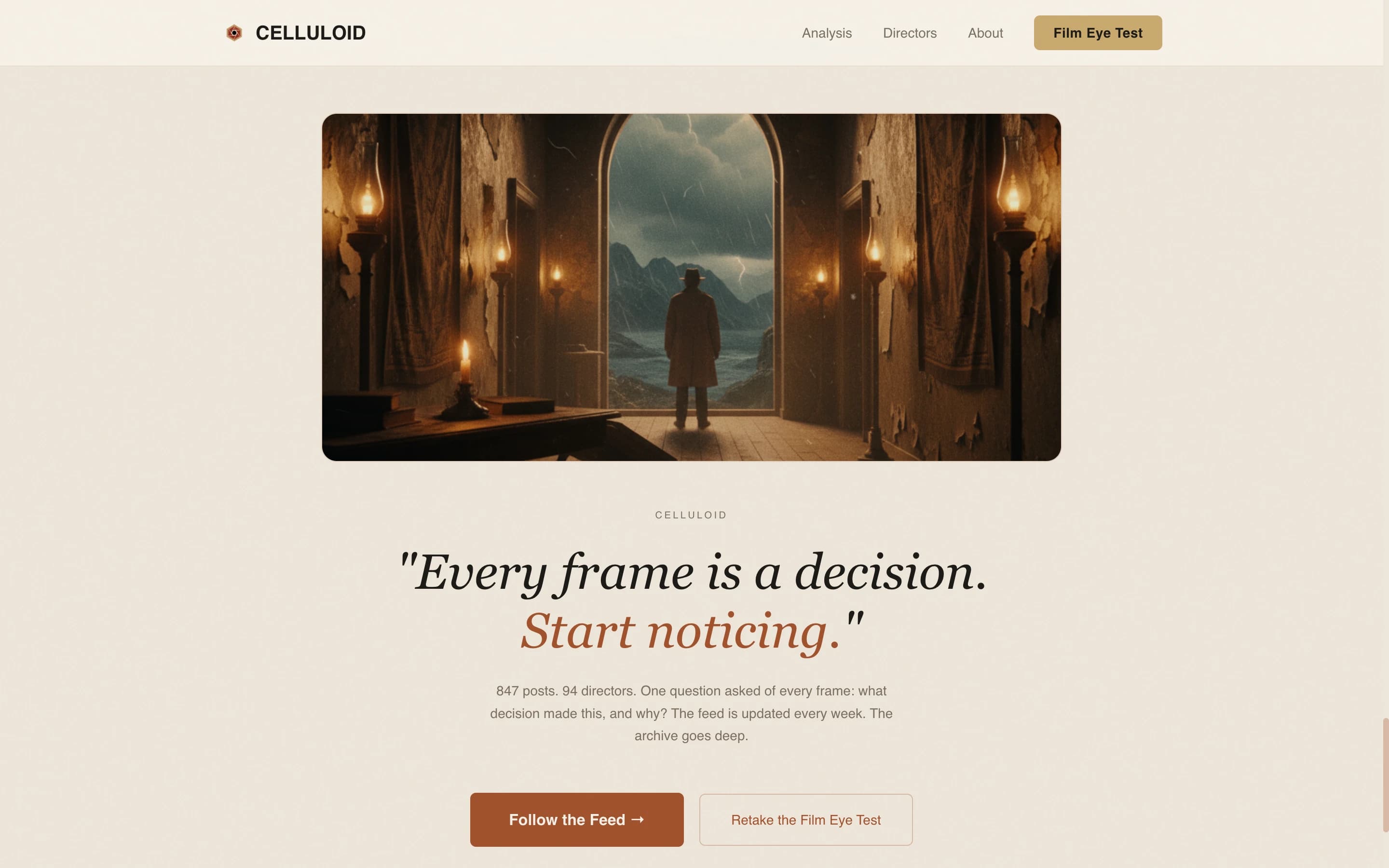 Celluloid — Engaging Film Criticism Landing Page Template