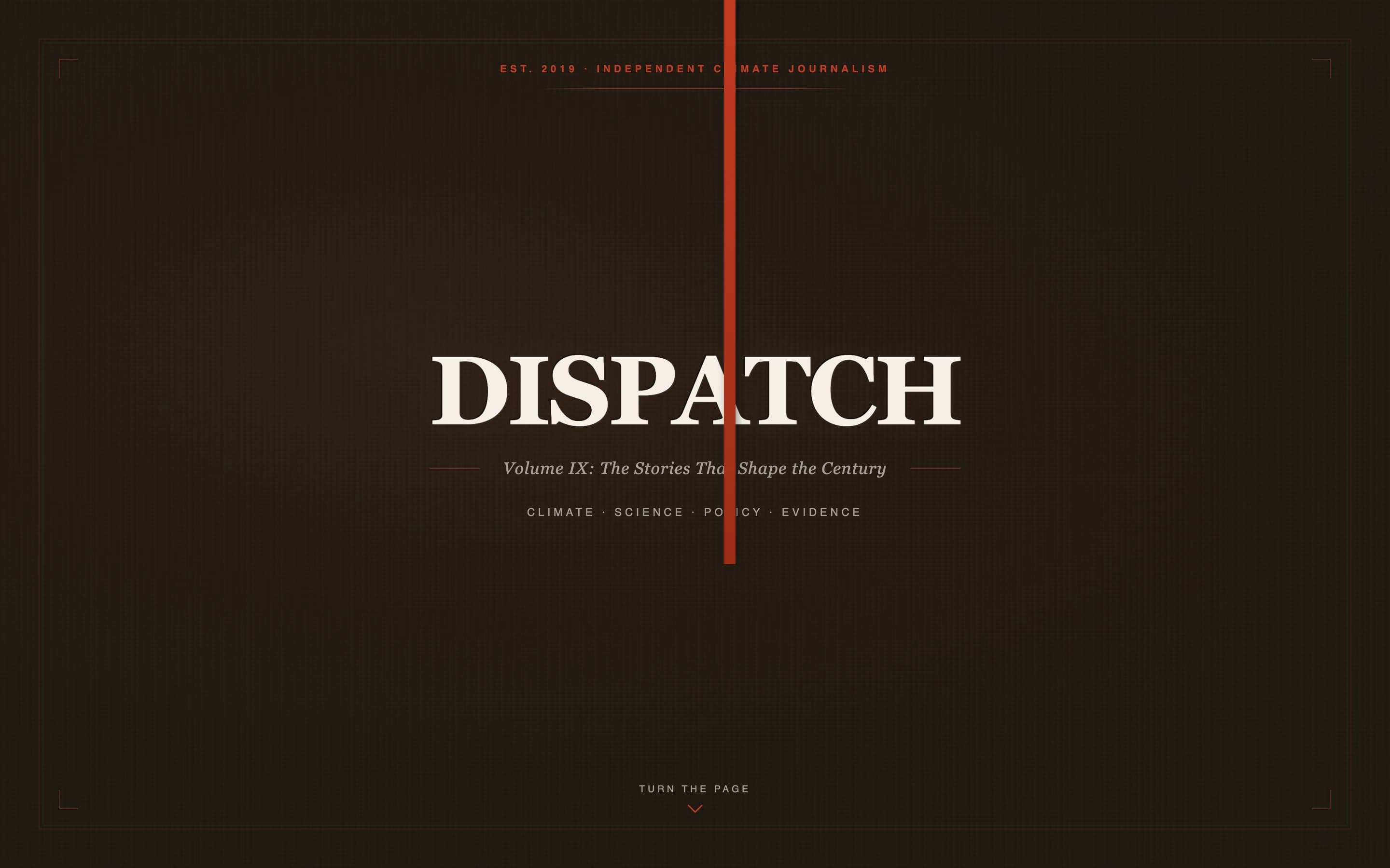 Dispatch - Authoritative Climate Landing Page Template