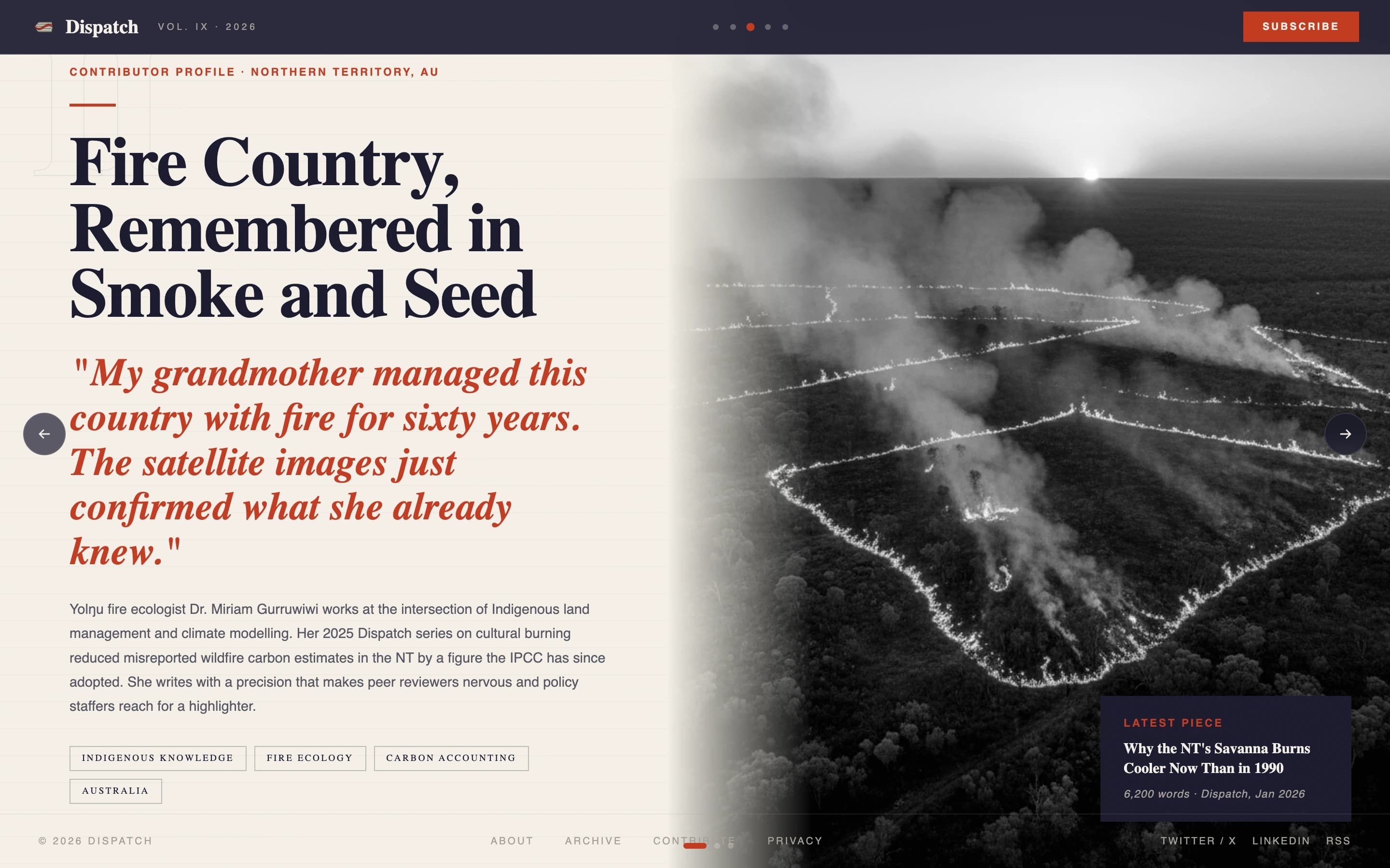 Dispatch - Authoritative Climate Landing Page Template