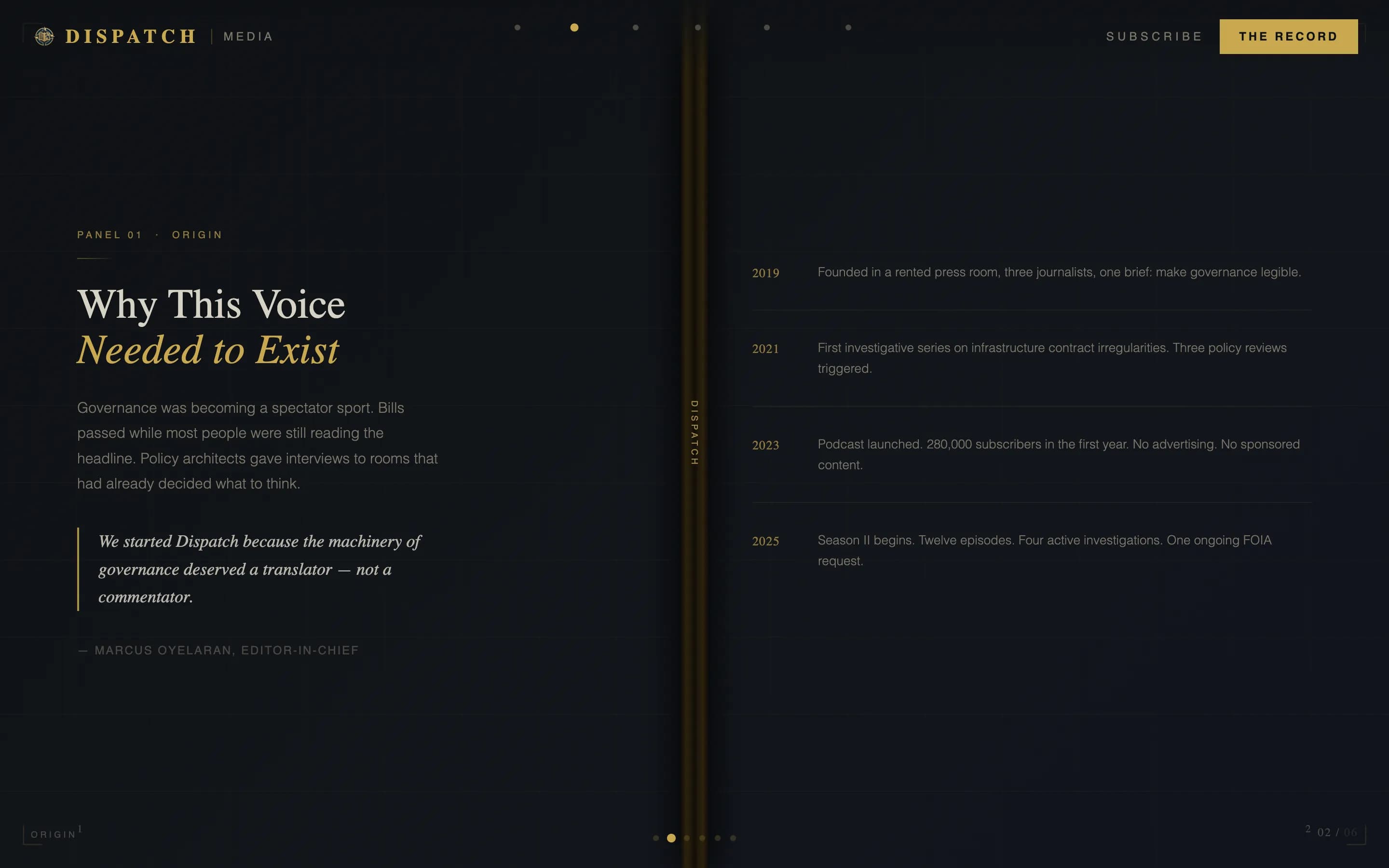 Dispatch — Expert Public Administration Landing Page Template
