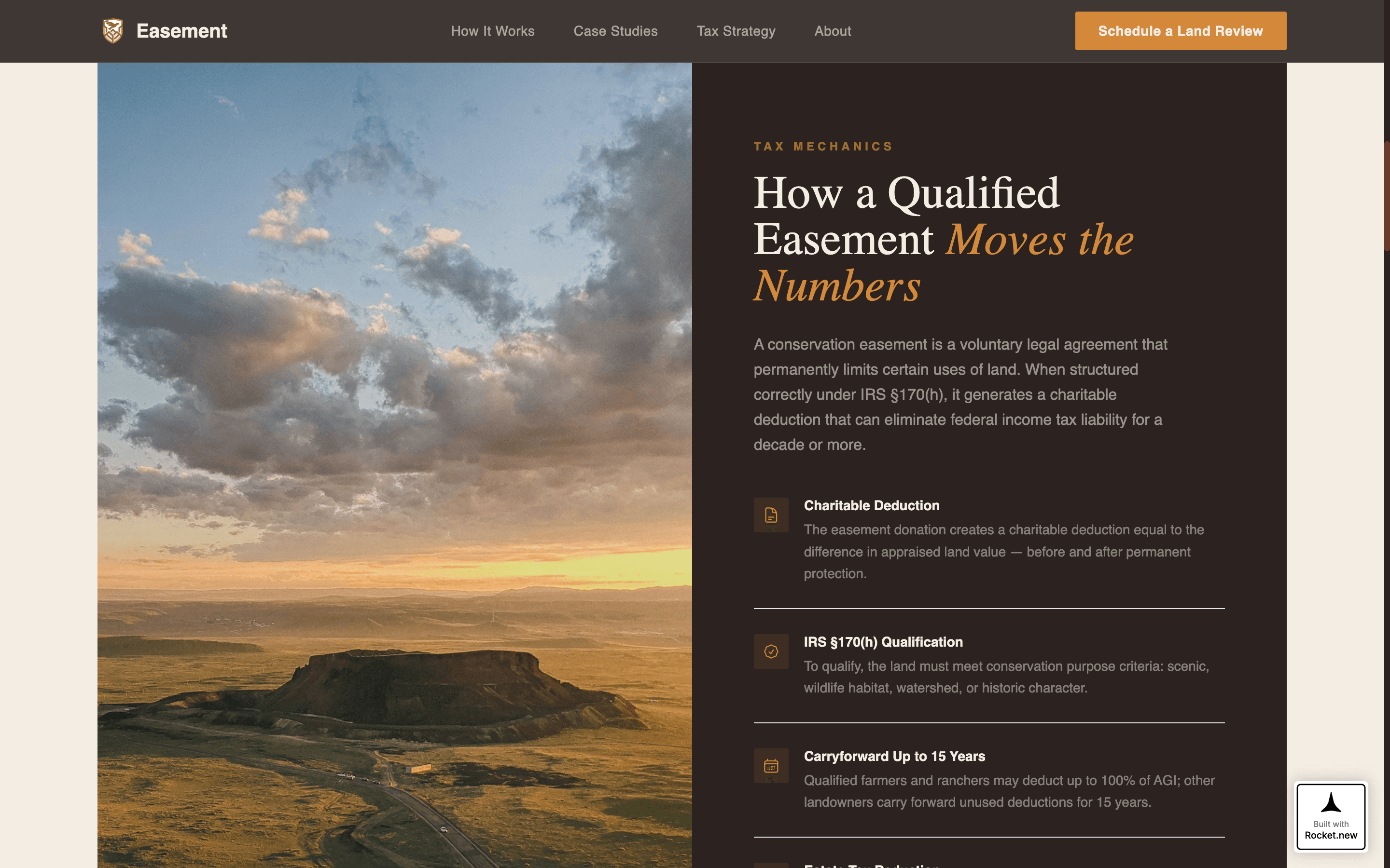 Easement - Trusted Conservation Landing Page Template