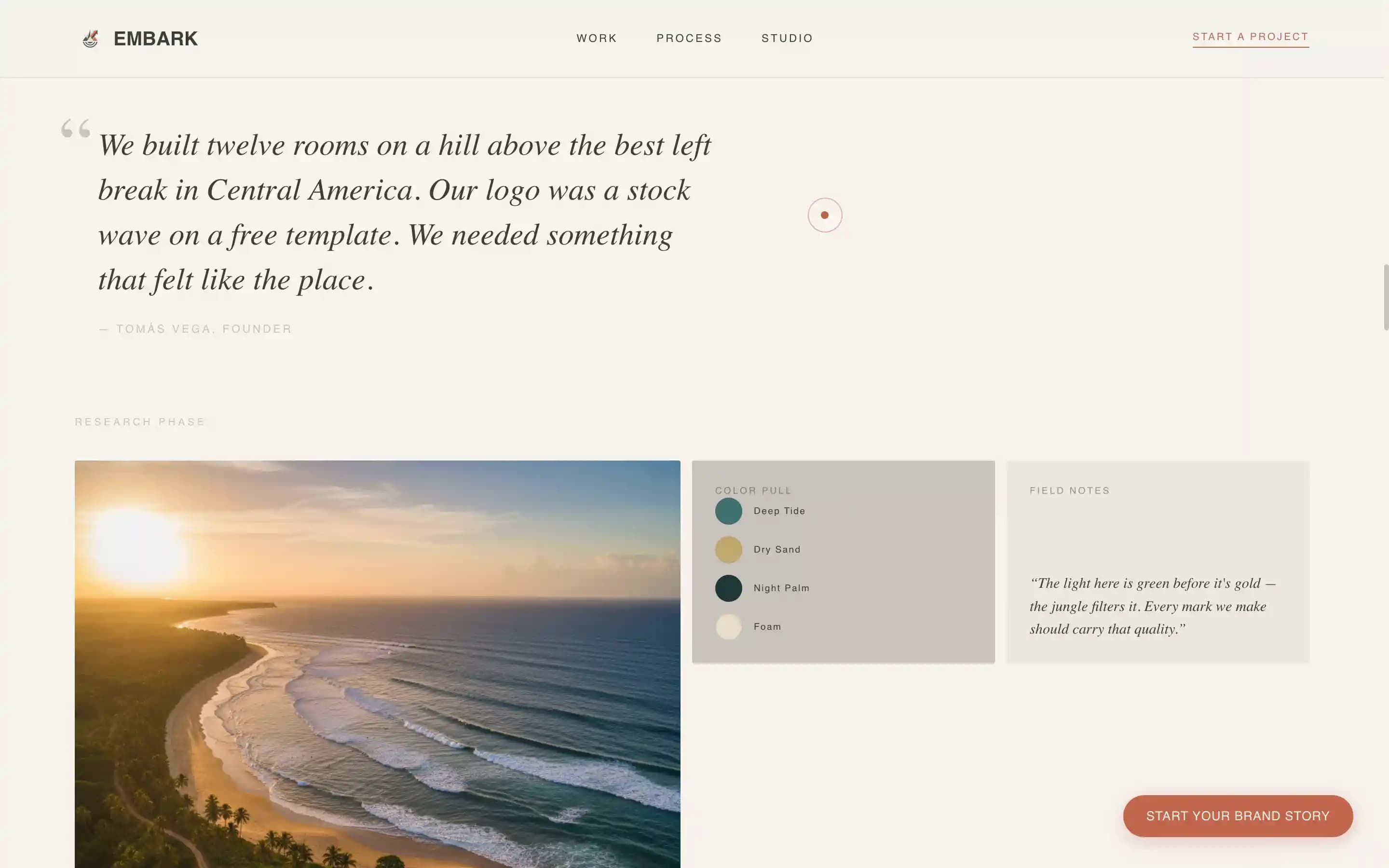 Embark - Immersive Travelbranding Landing Page Template