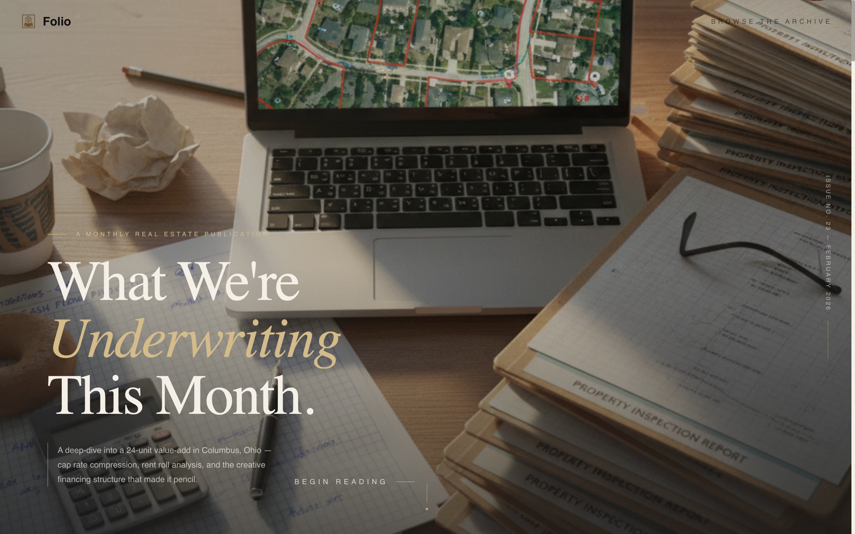 Folio - Analytical Real Estate Landing Page Template