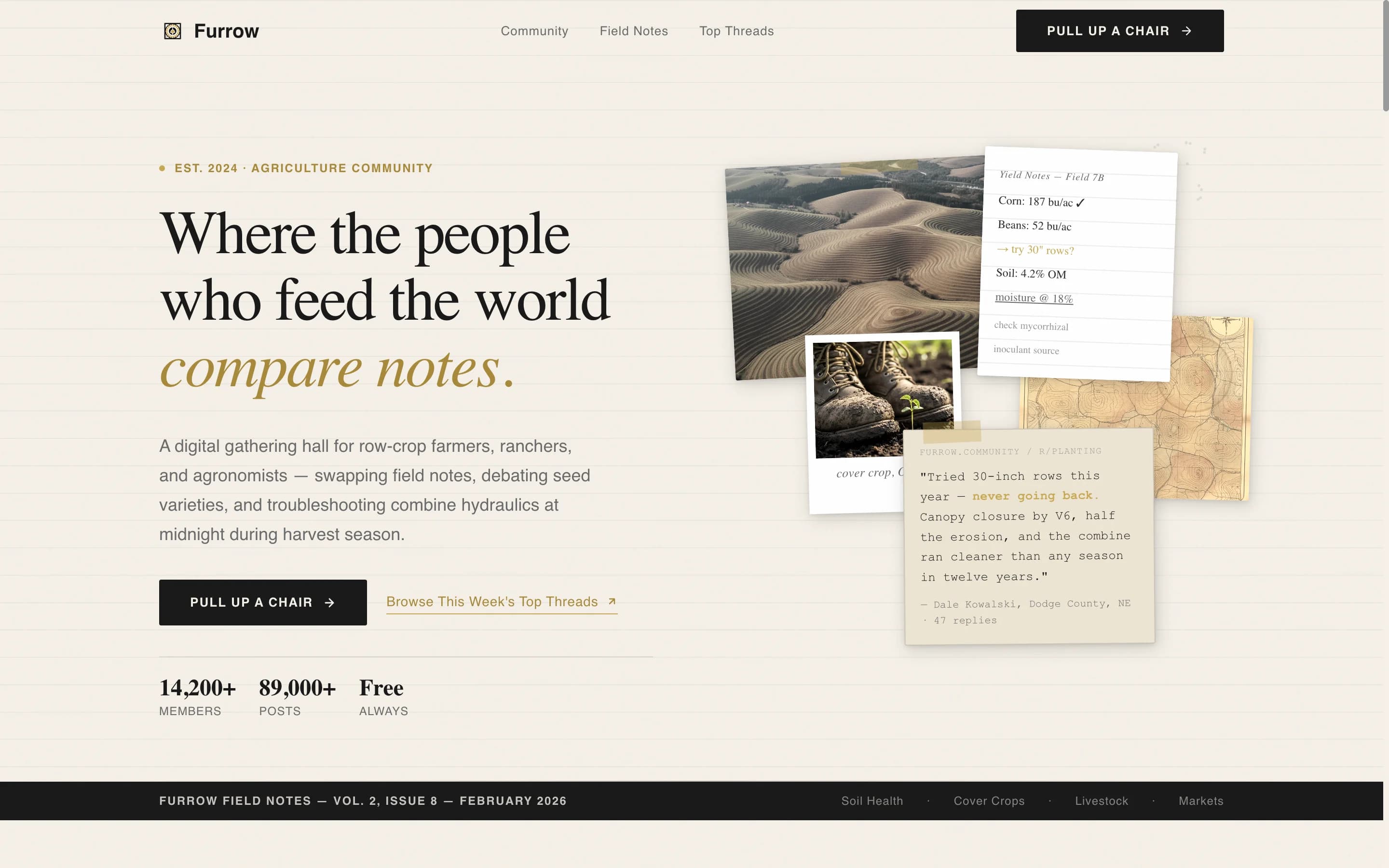 Furrow - Authoritative Agriculture Landing Page Template