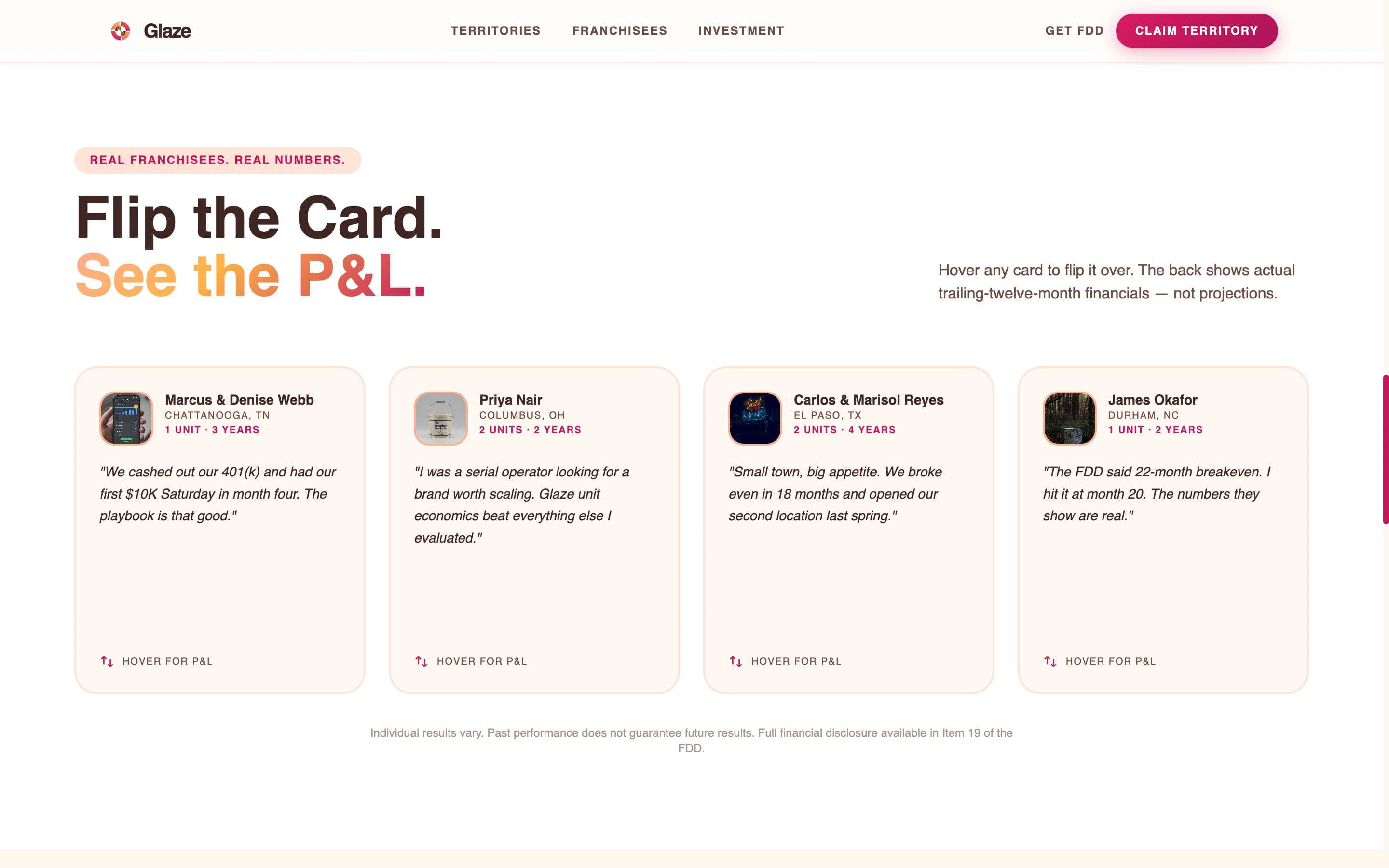 Glaze - Irresistible Franchise Landing Page Template