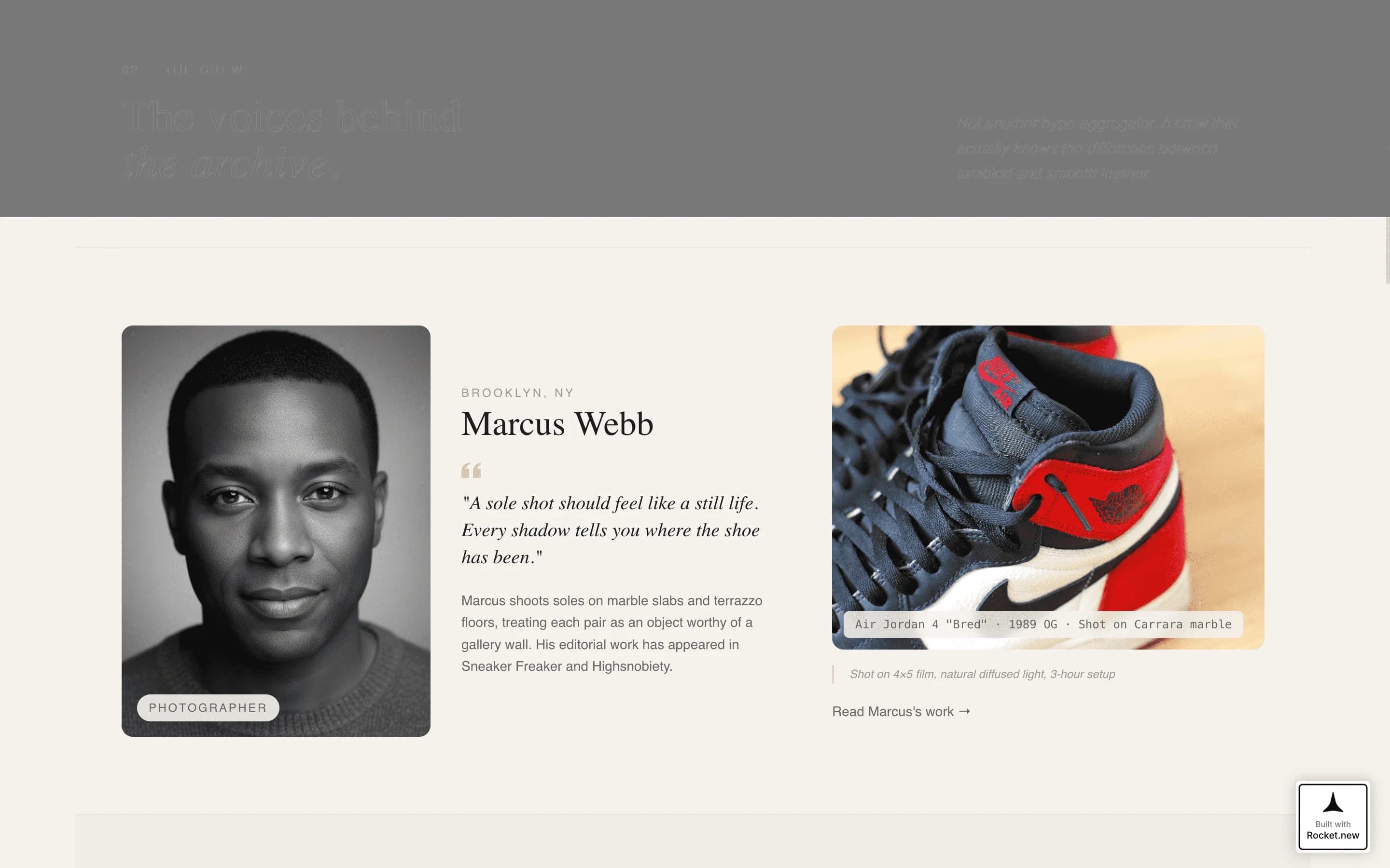 Grails - Luxe Sneakercollecting Landing Page Template