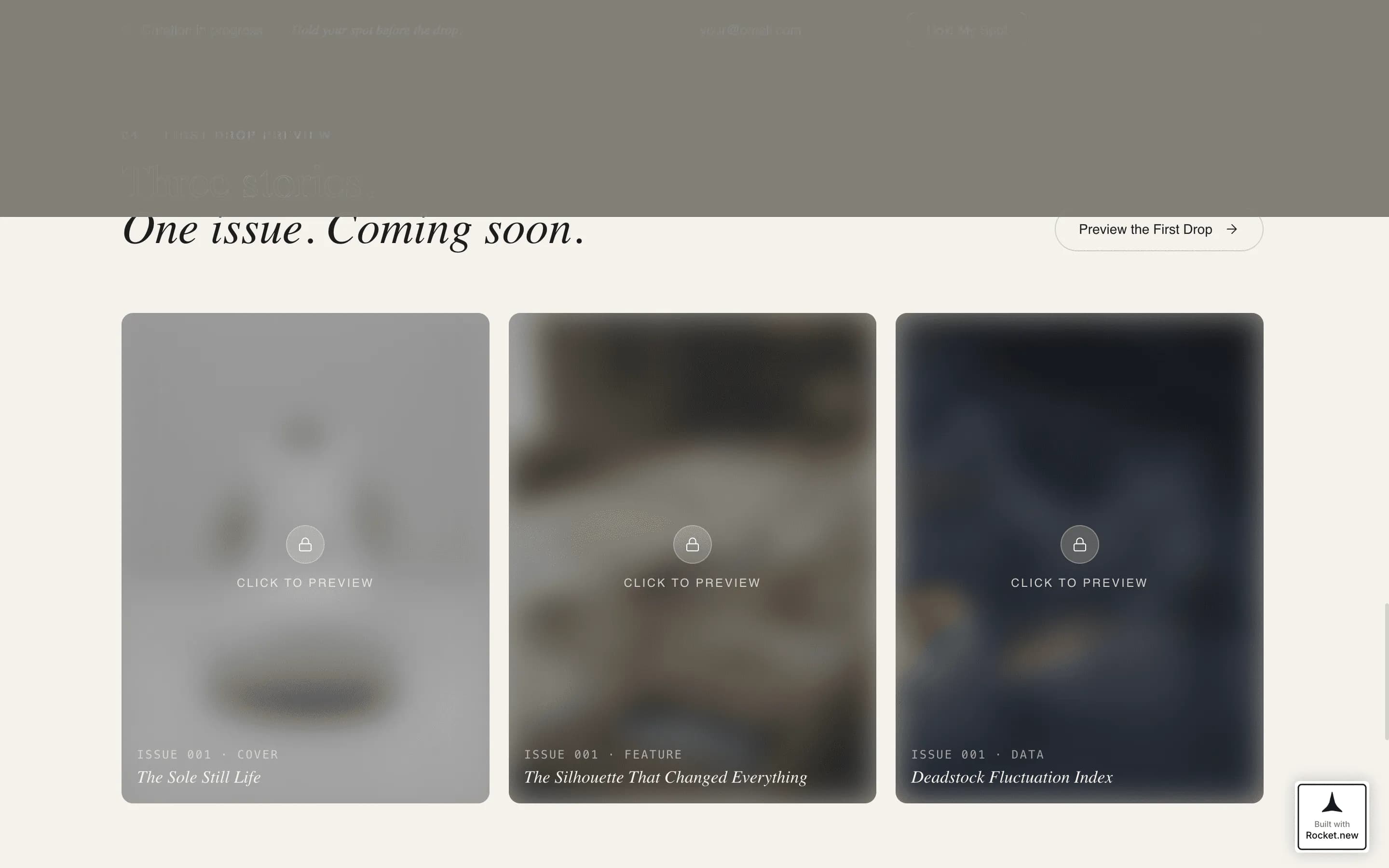 Grails - Luxe Sneakercollecting Landing Page Template