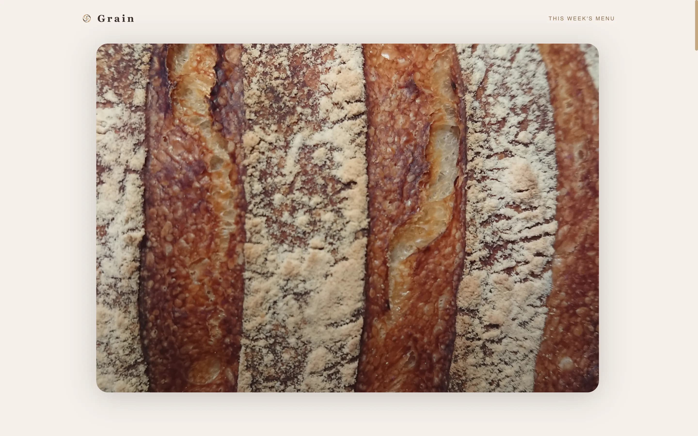 Grain - Artisan Bakery Landing Page Template