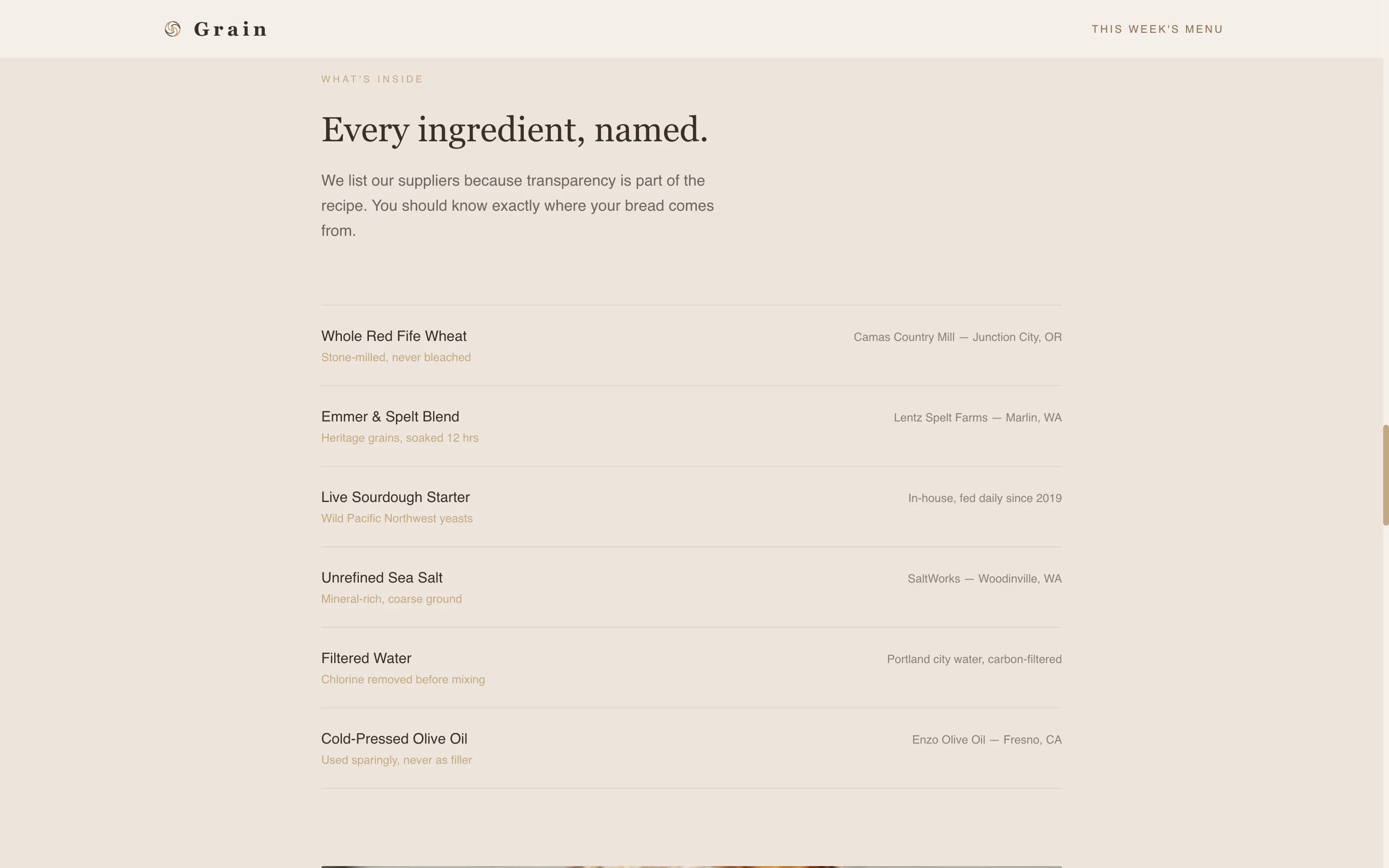 Grain - Artisan Bakery Landing Page Template