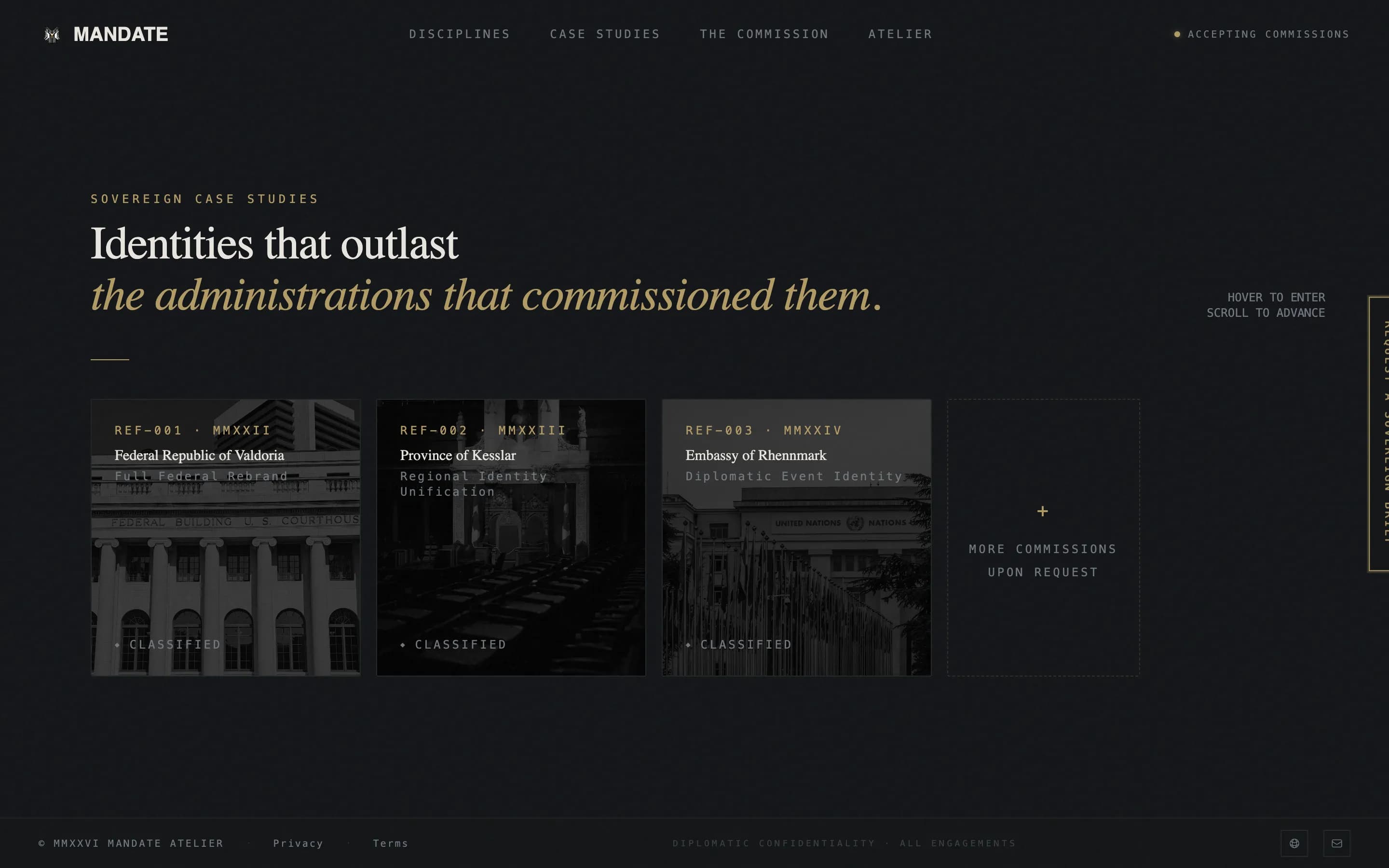 Emblem — Strategic Branding Agency Landing Page Template