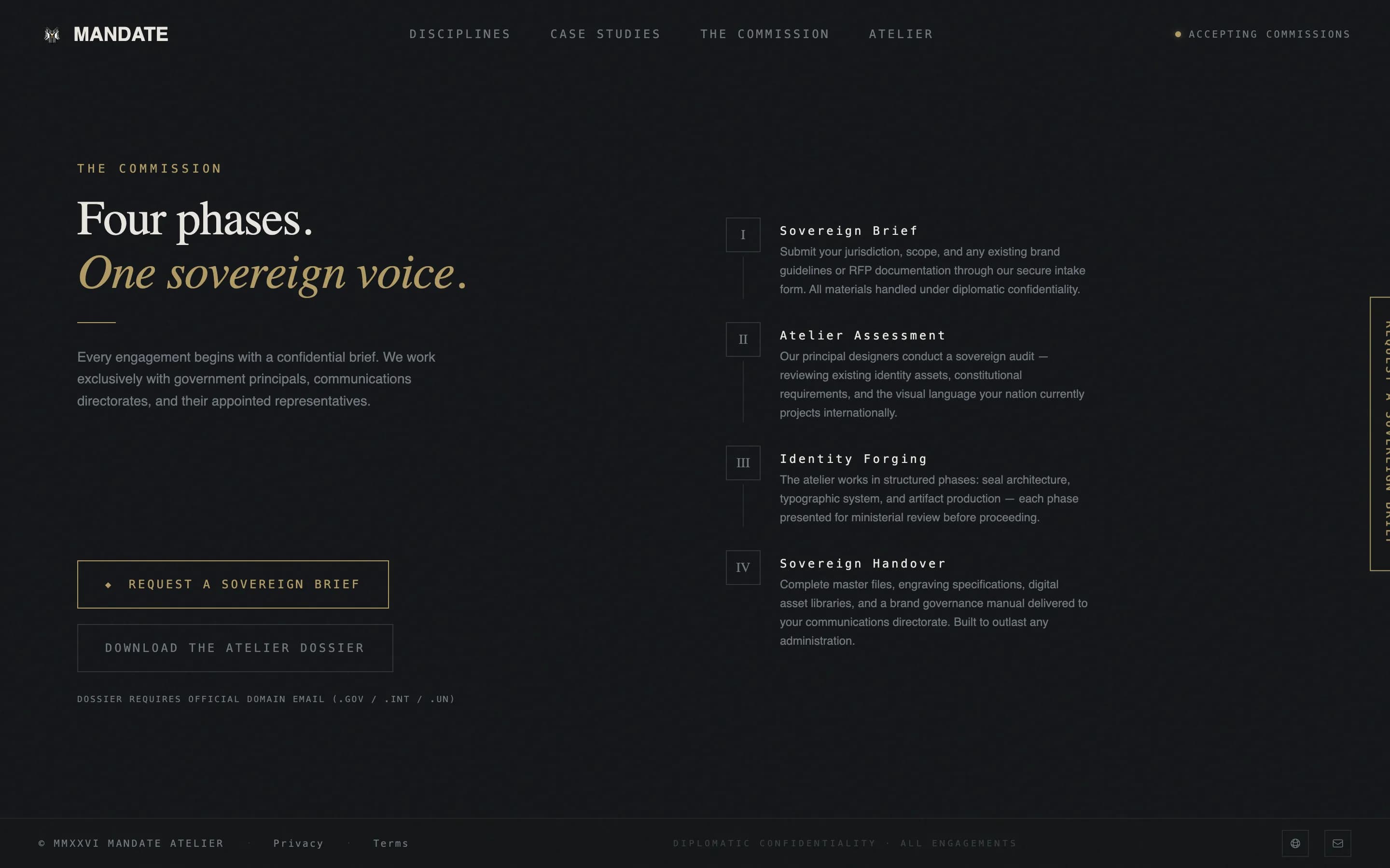Emblem — Strategic Branding Agency Landing Page Template