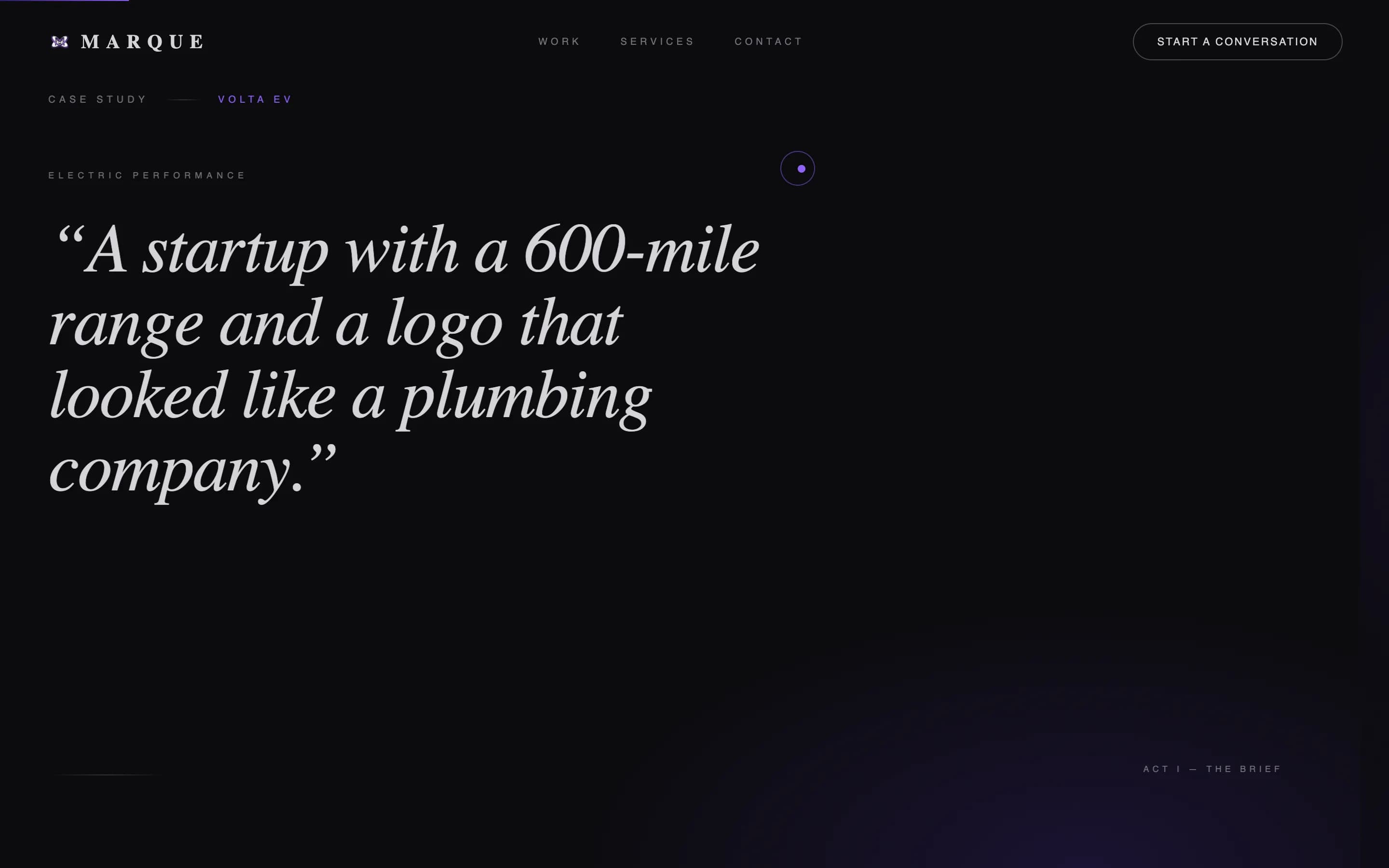 Marque - Cinematic Automotivebranding Landing Page Template
