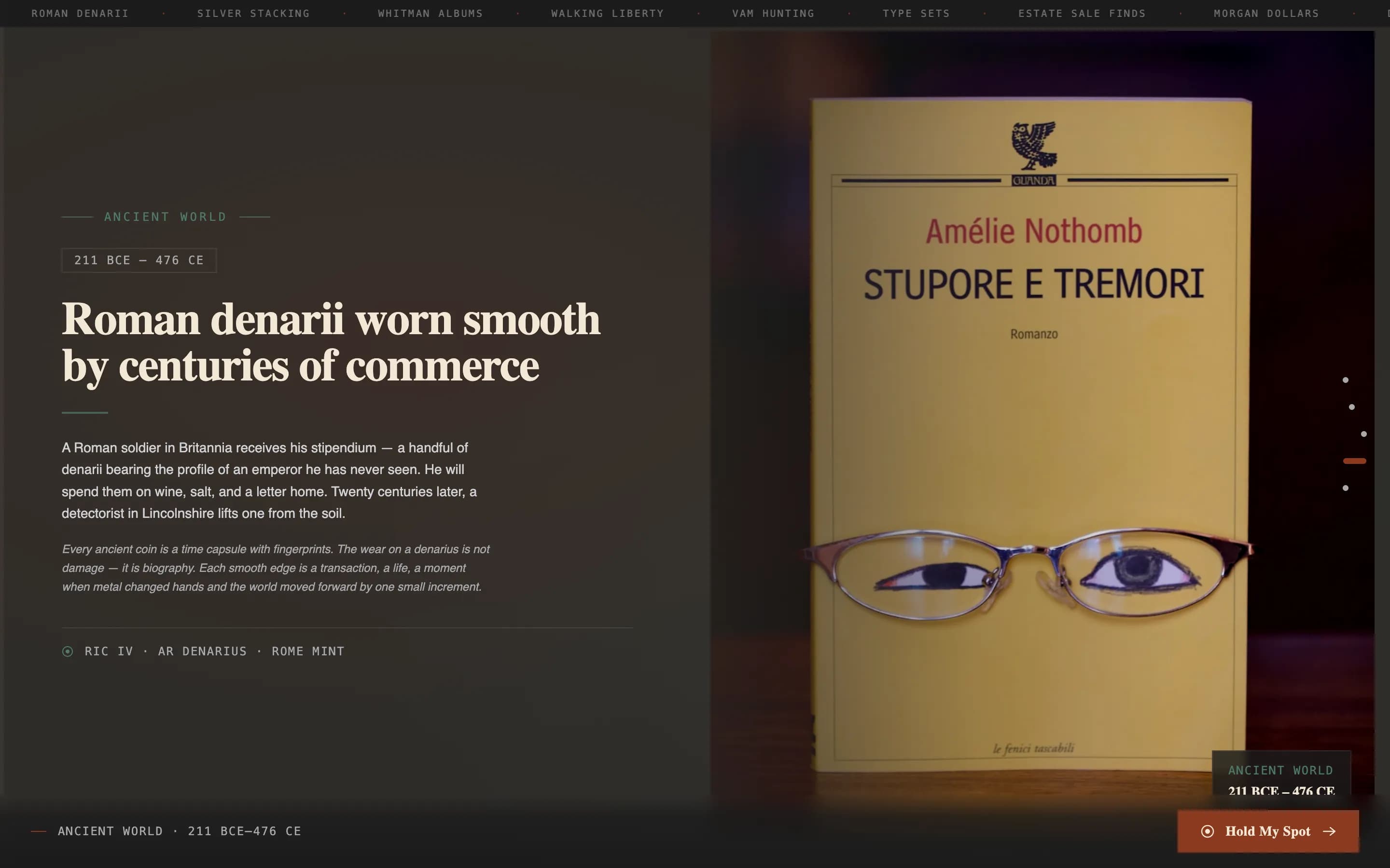 Mint - Timeless Numismatics Landing Page Template