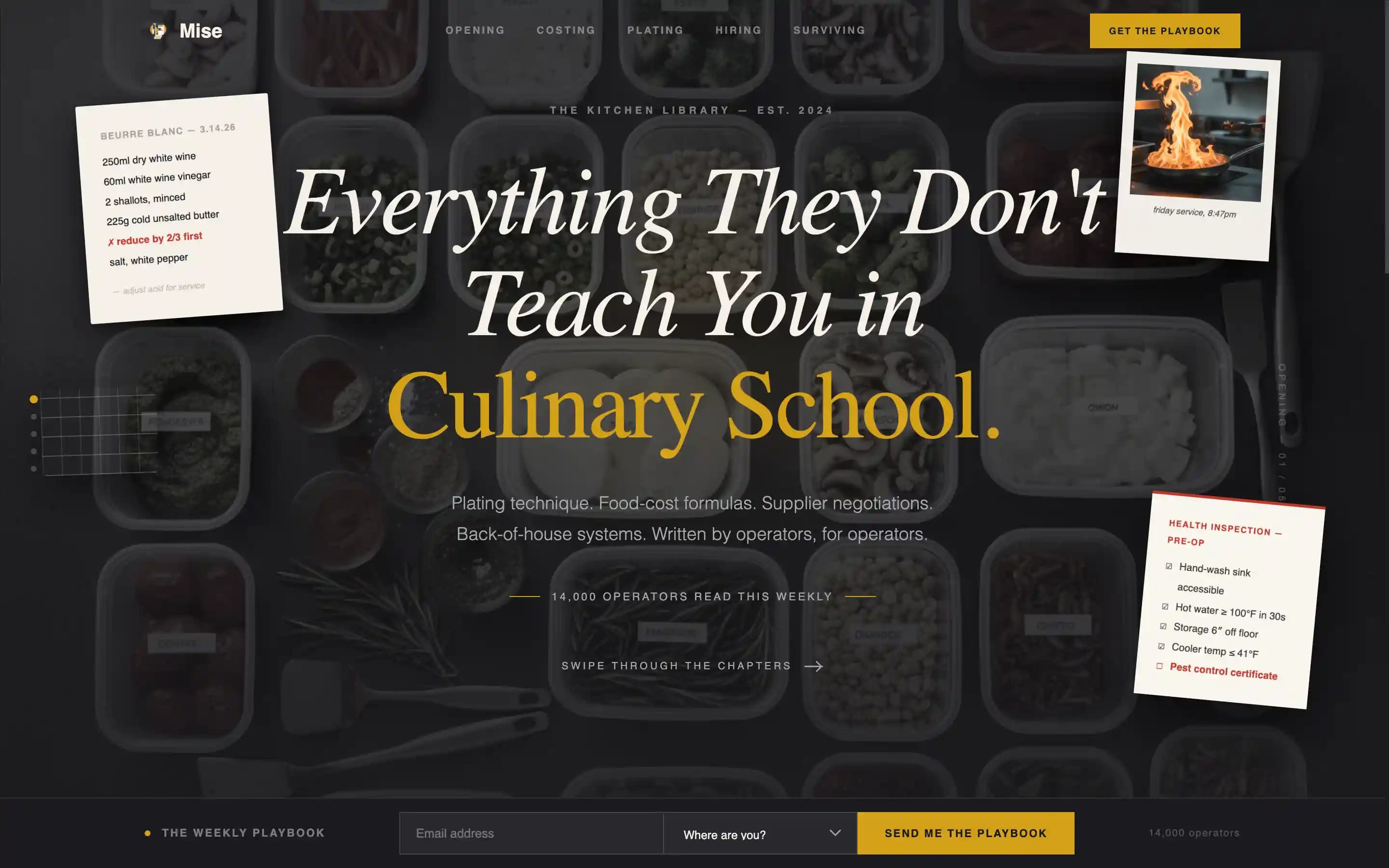 Mise — Immersive Fine Dining Landing Page Template