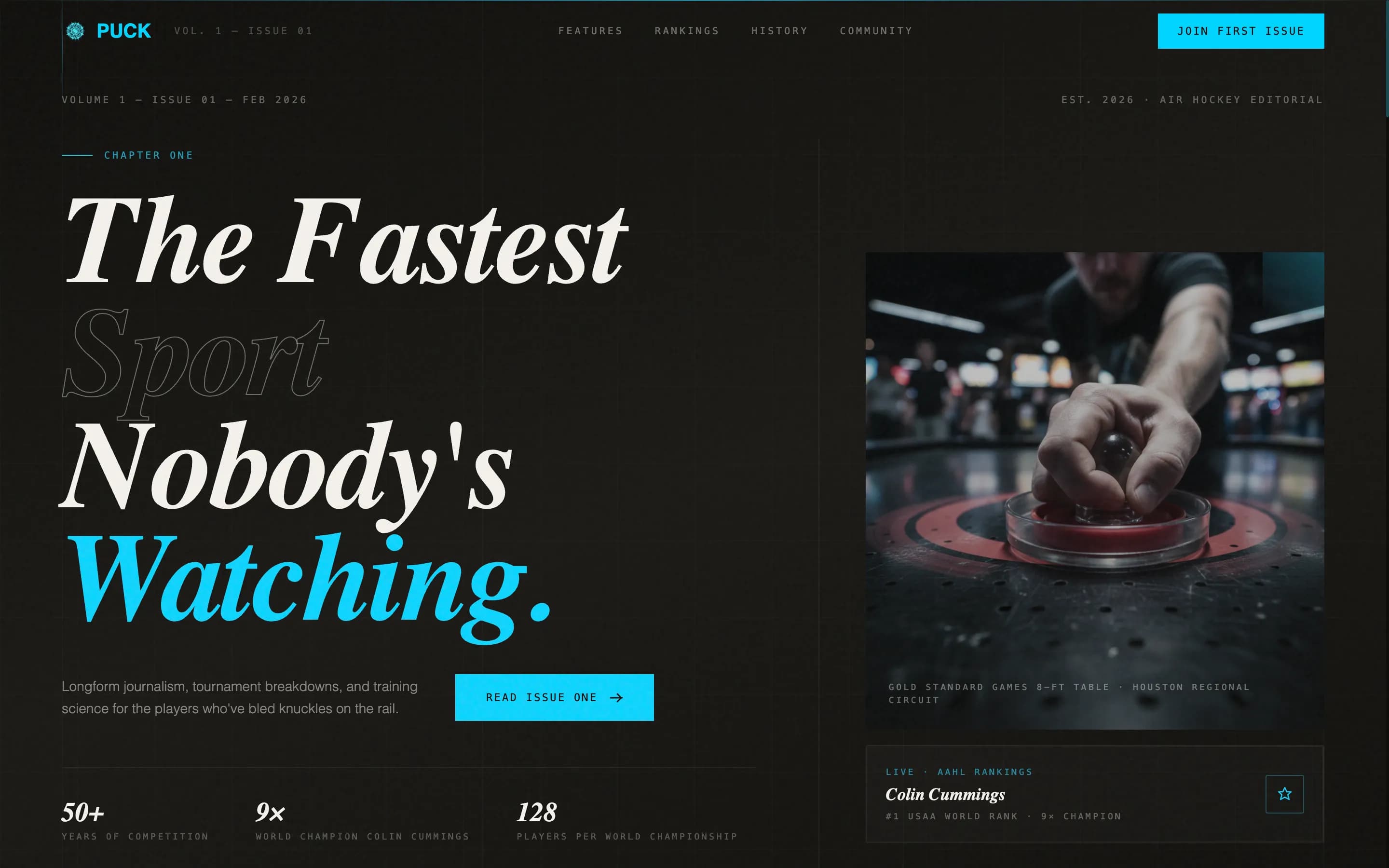 Puck - Electric Airhockey Landing Page Template