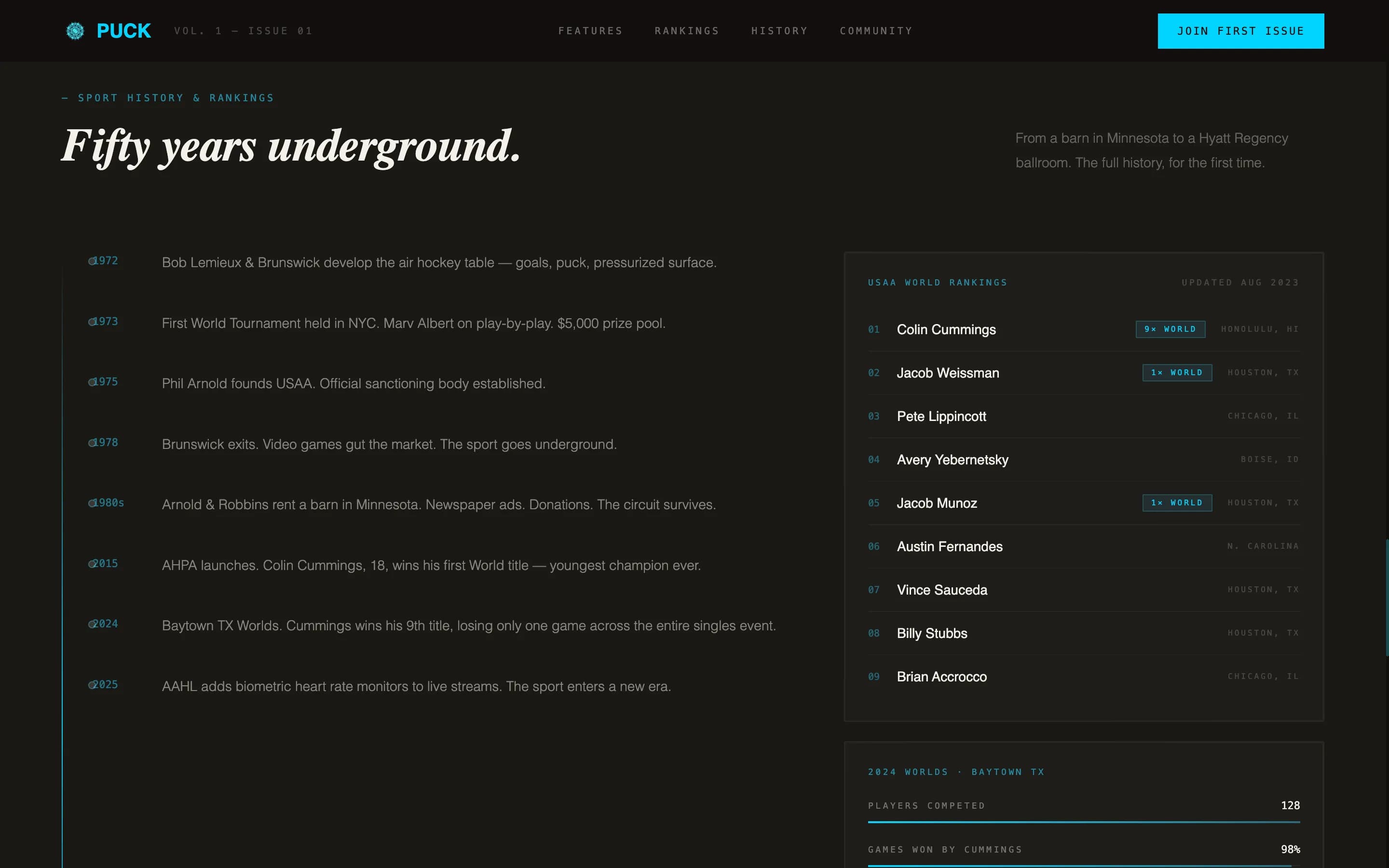Puck - Electric Airhockey Landing Page Template