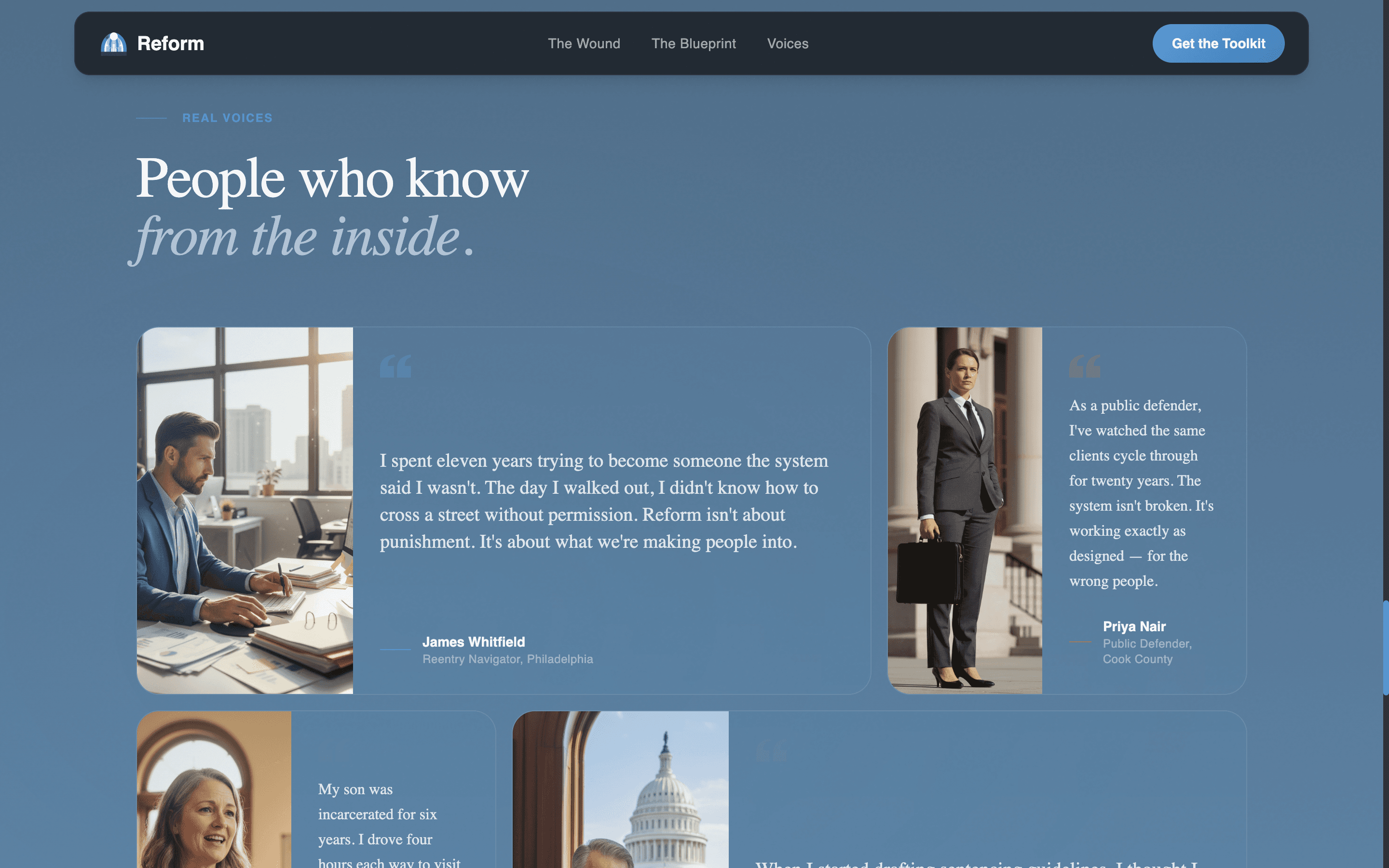 Reform - Powerful Prisonreform Landing Page Template