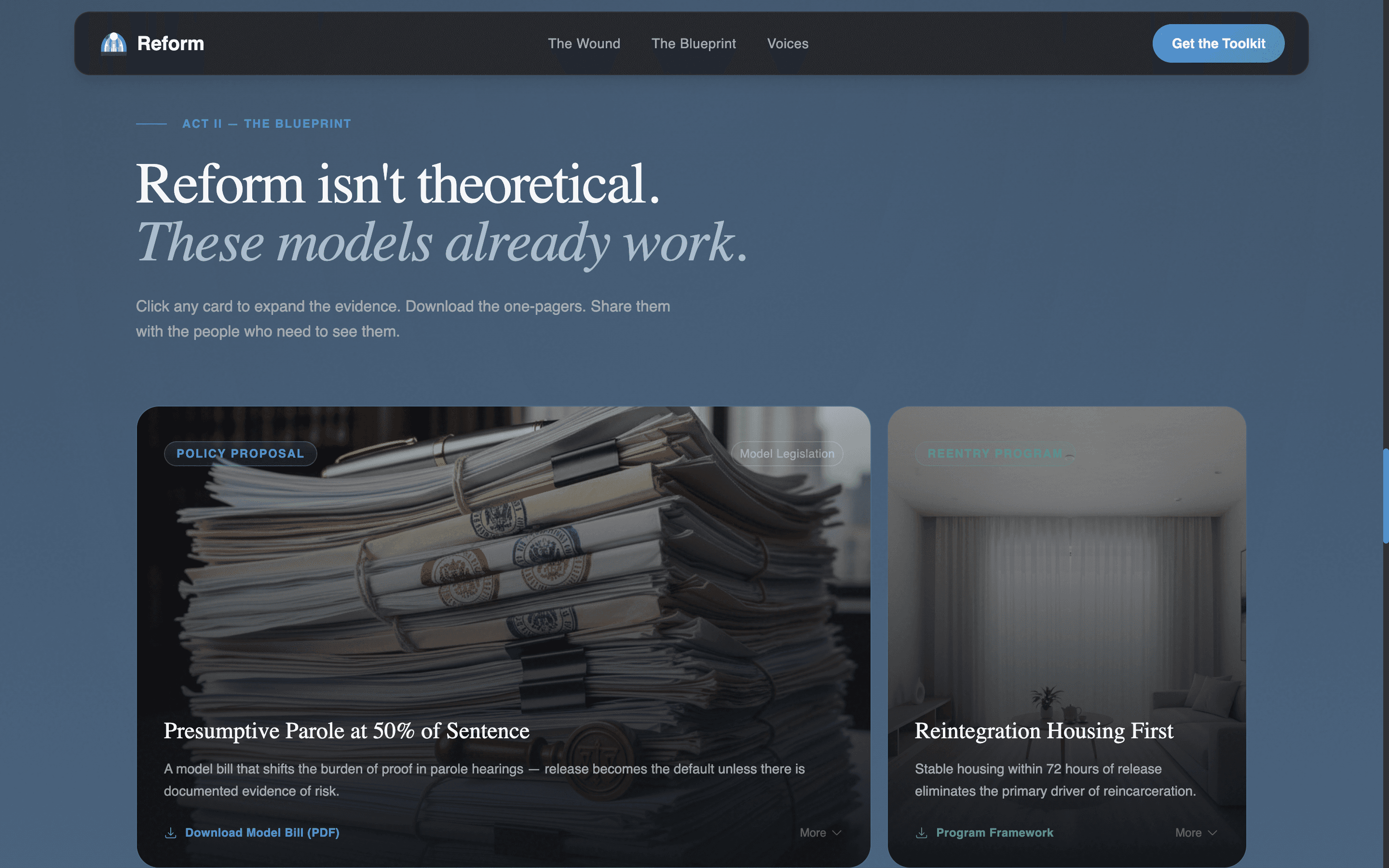 Reform - Powerful Prisonreform Landing Page Template