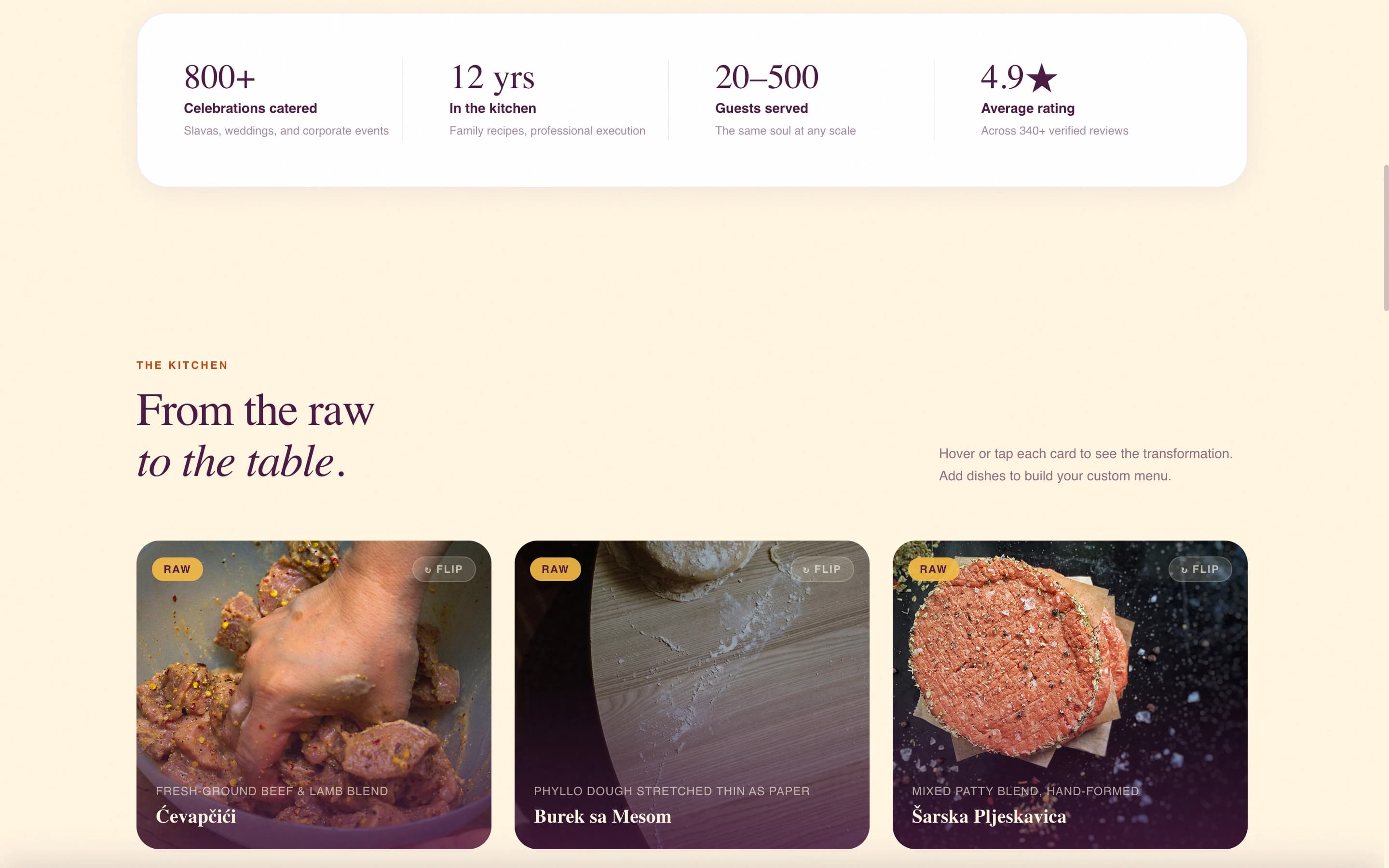 Sofra - Authentic Serbian Catering Landing Page Template