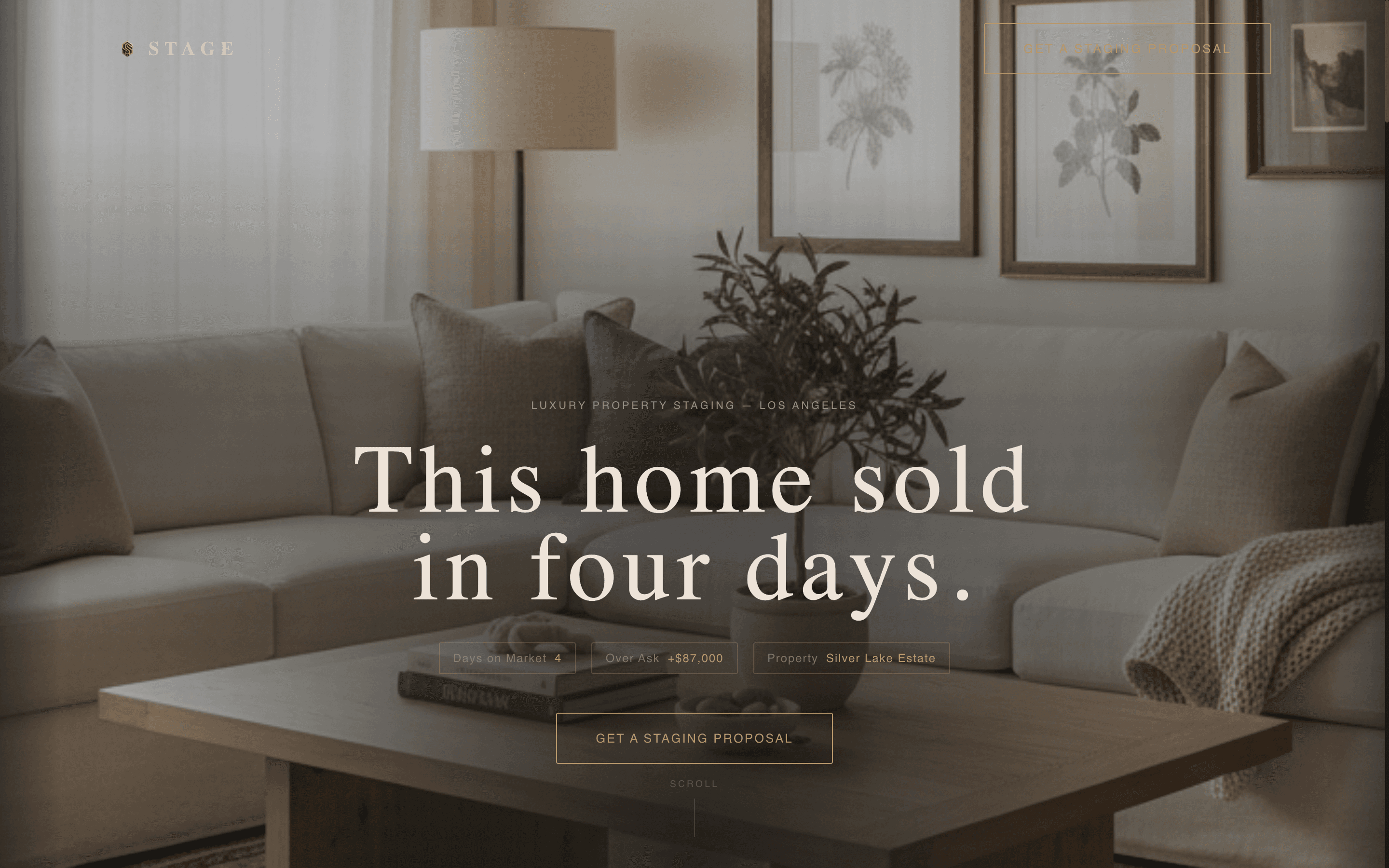 Backdrop — Immersive Home Staging Landing Page Template