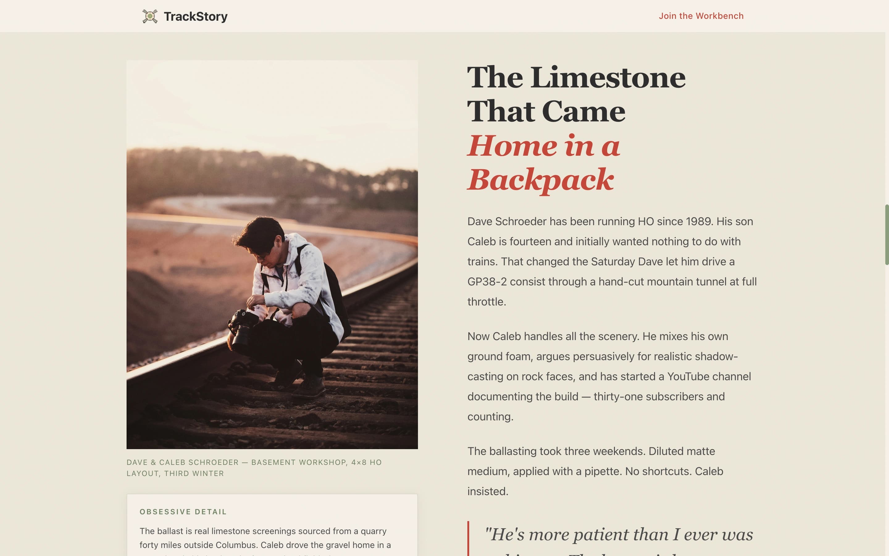 Trackstory - Captivating Modeltrain Landing Page Template