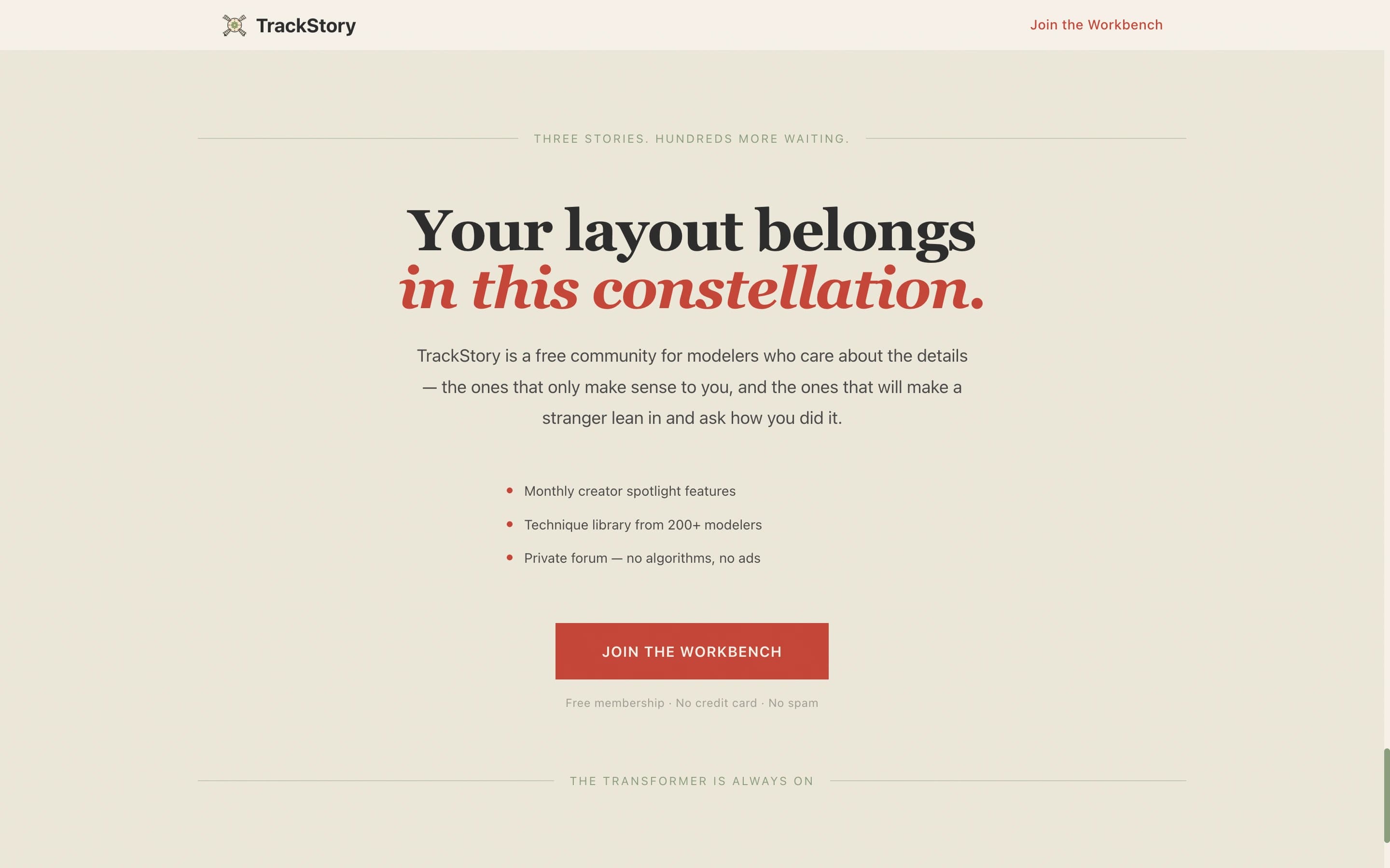 Trackstory - Captivating Modeltrain Landing Page Template