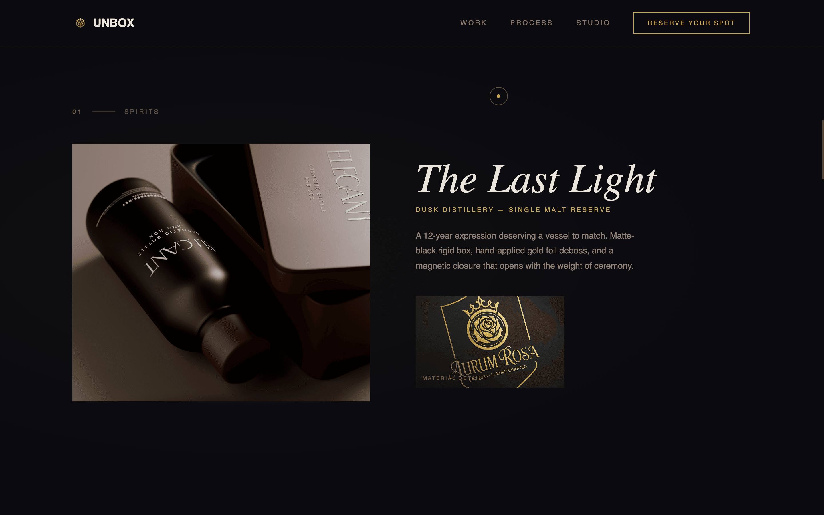 Unbox - Immersive Packaging Landing Page Template