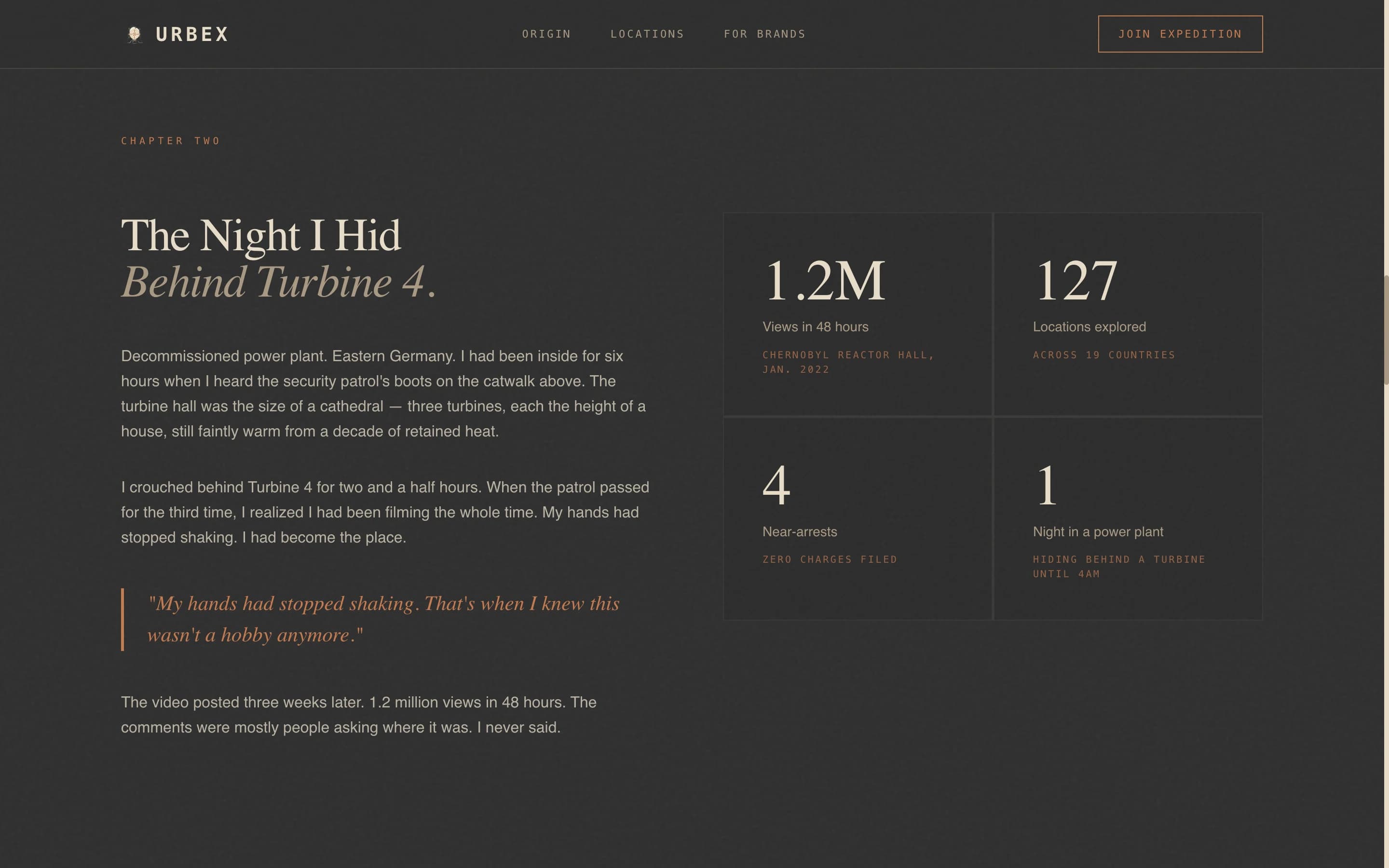 Urbex - Compelling Abandonedplaces Landing Page Template