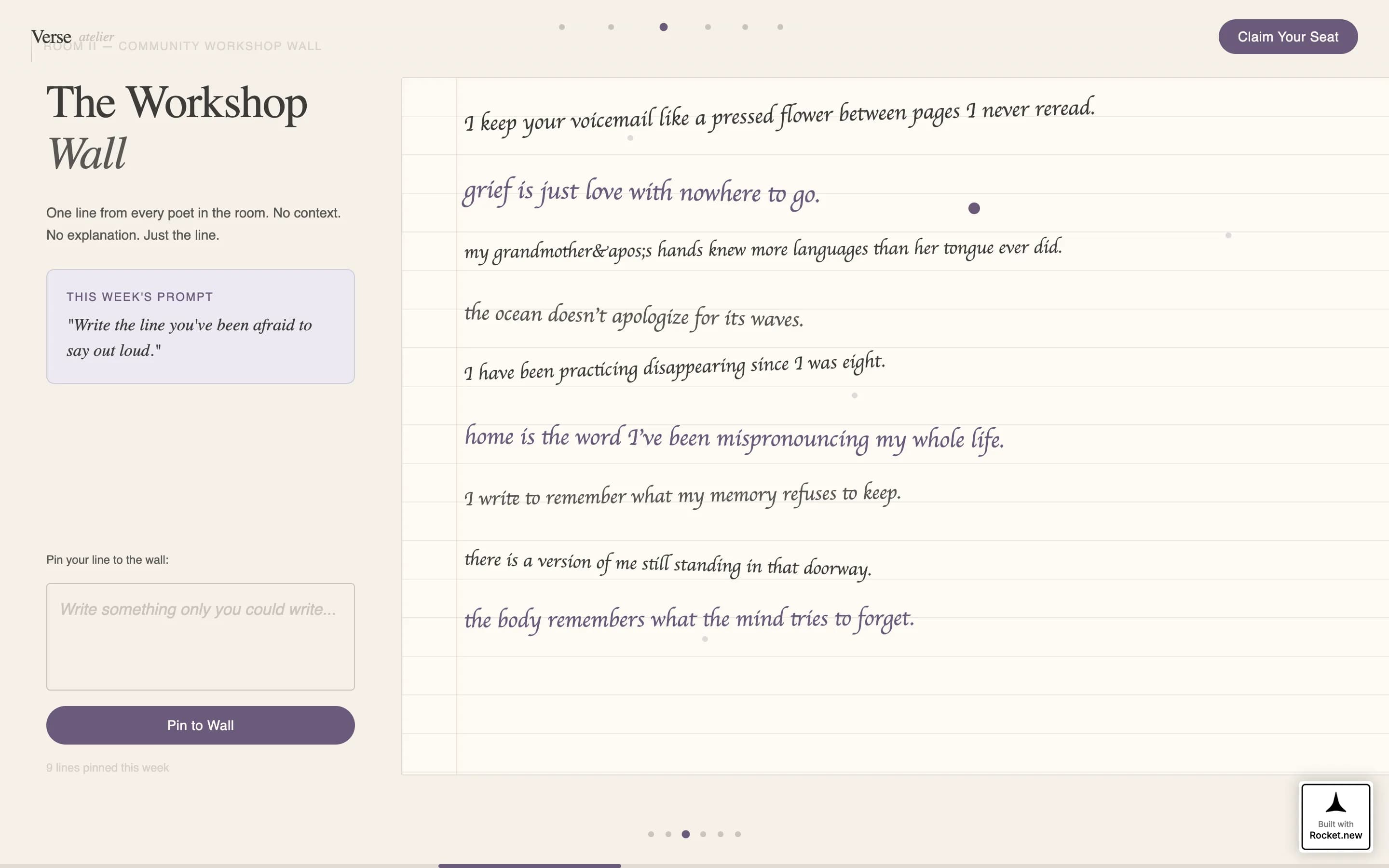 Verse - Captivating Poetry Landing Page Template