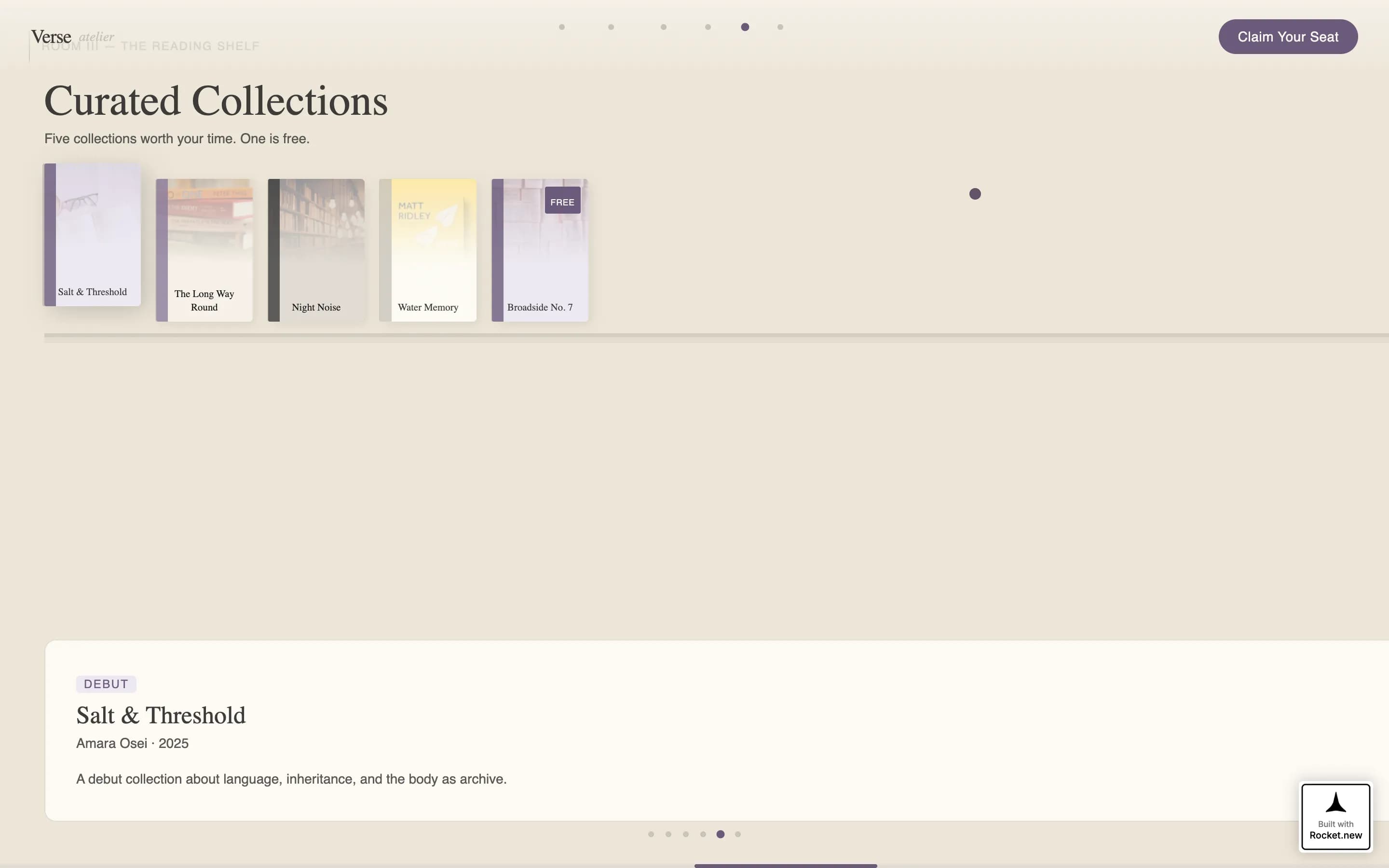 Verse - Captivating Poetry Landing Page Template