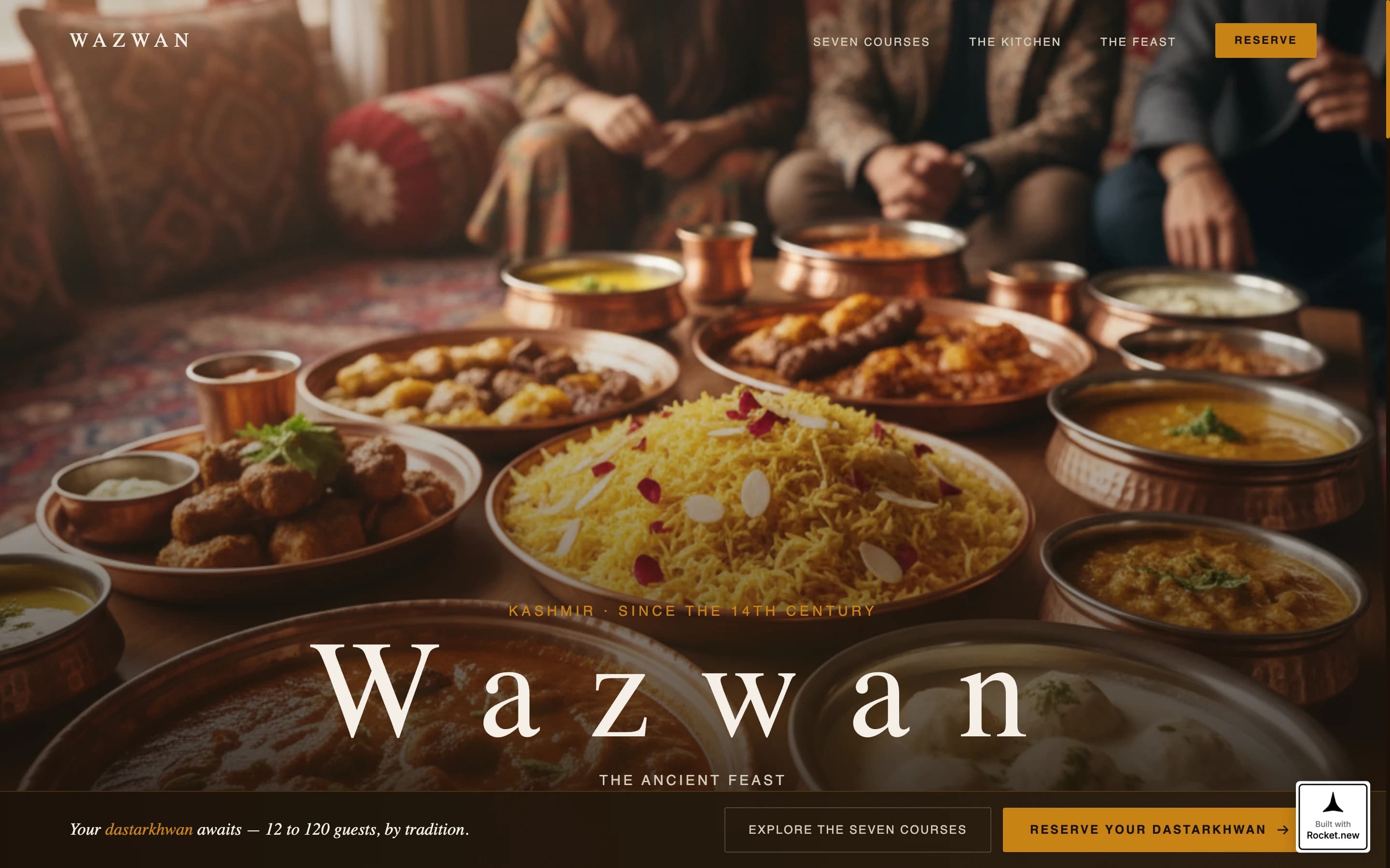 Feast — Authentic Kashmiri Catering Landing Page Template