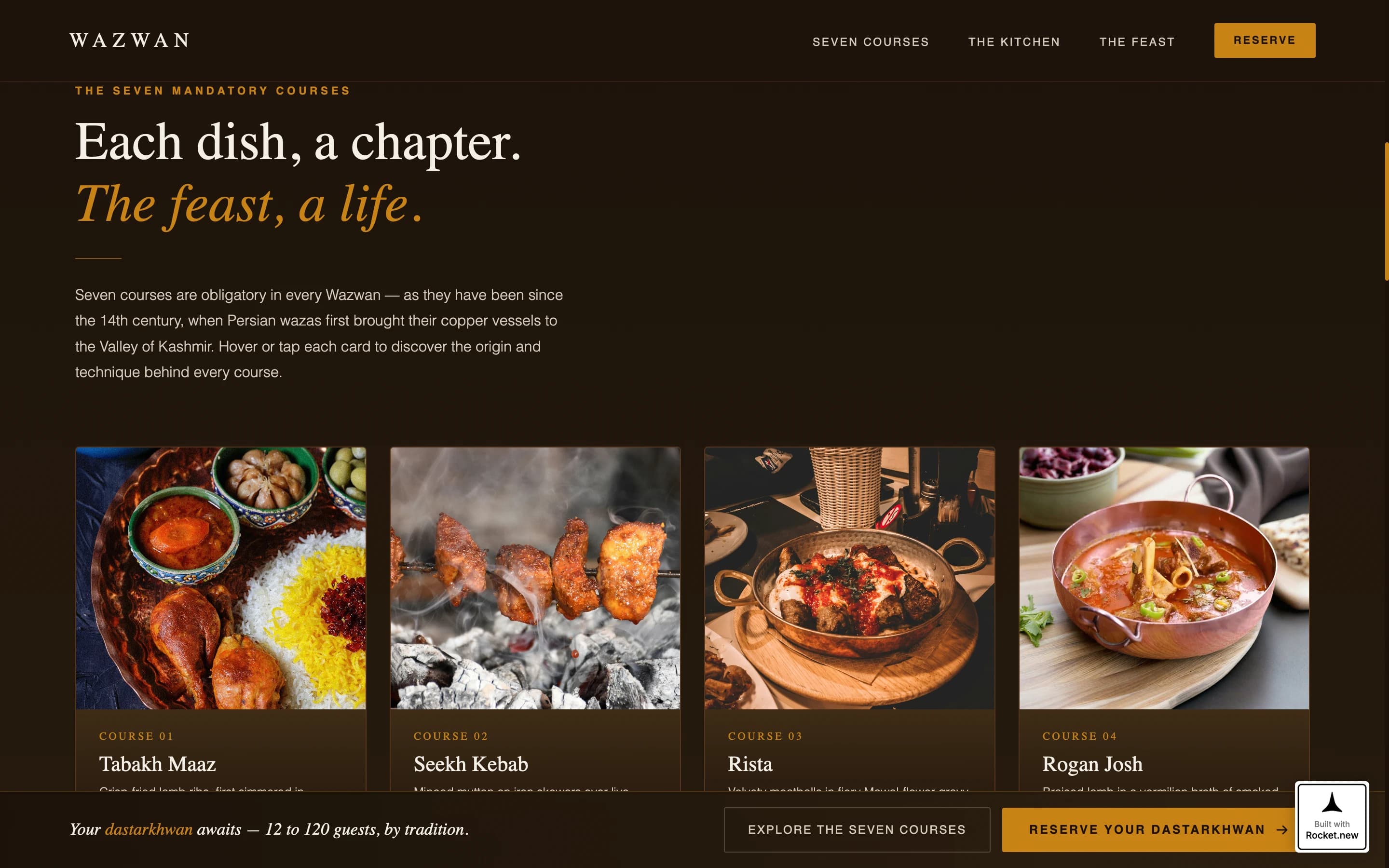 Feast — Authentic Kashmiri Catering Landing Page Template